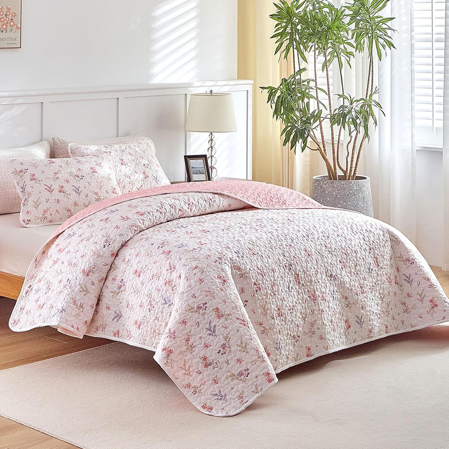 Joyreap 2Pc Cotton Quilt Set for Girls
