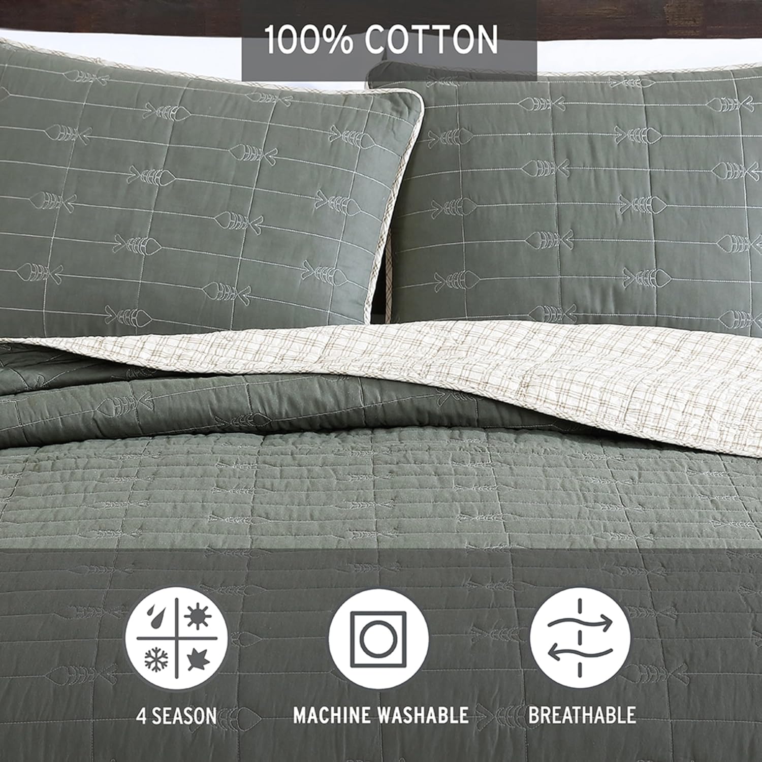 Eddie Bauer Twin Quilt Set with Matching Sham