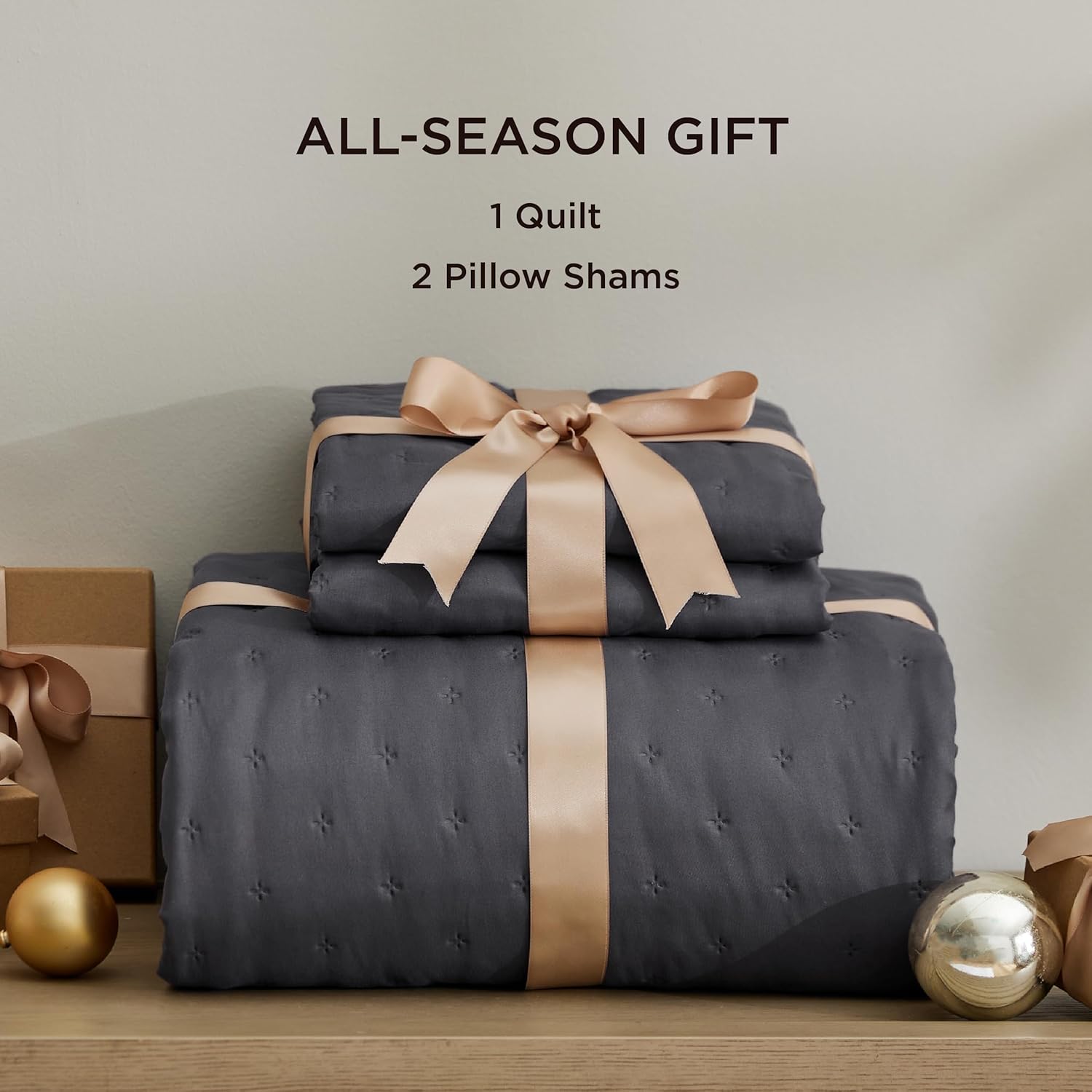 Bedsure King Quilt Set - Ultra Soft All-Season 106x96 Inch