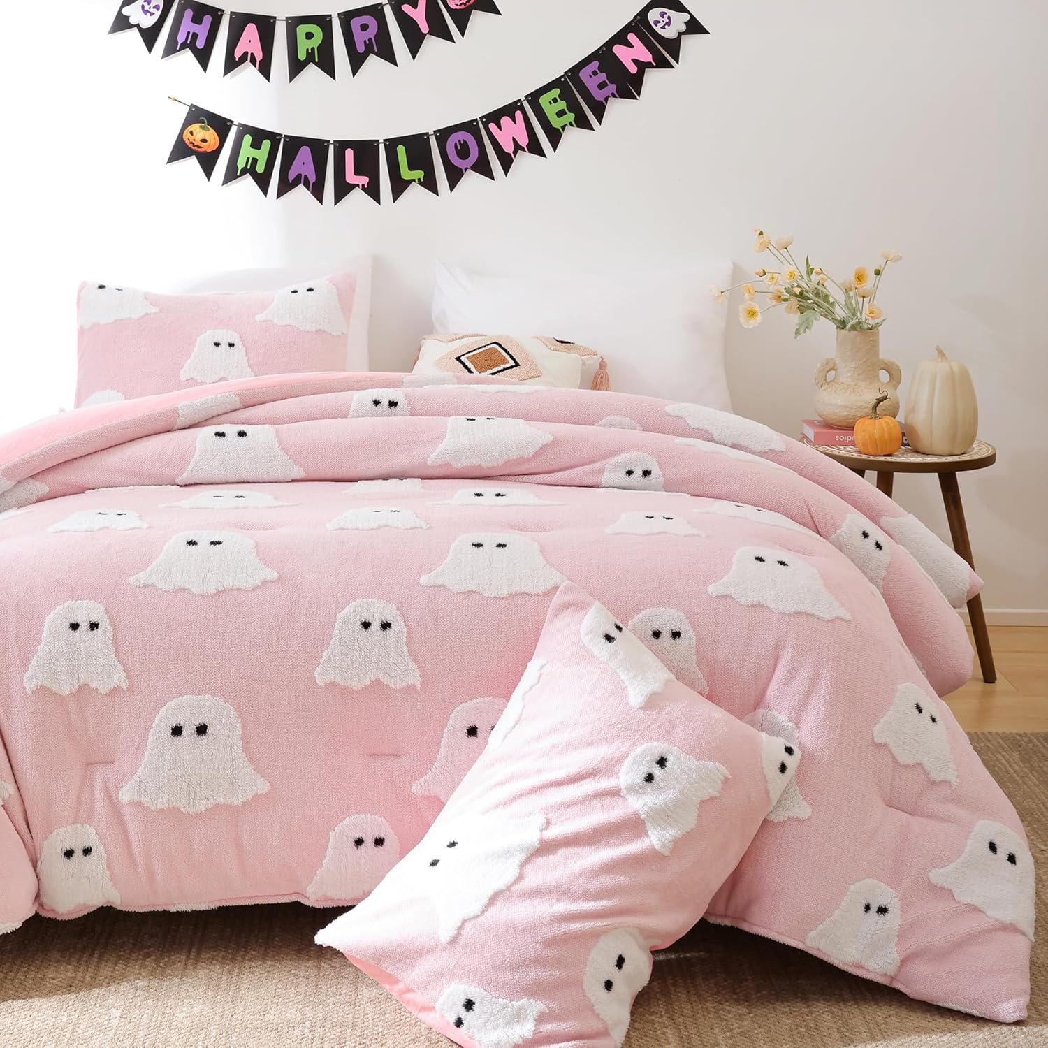 Smoofy Halloween Comforter Set - Lightweight Full Size Bedding