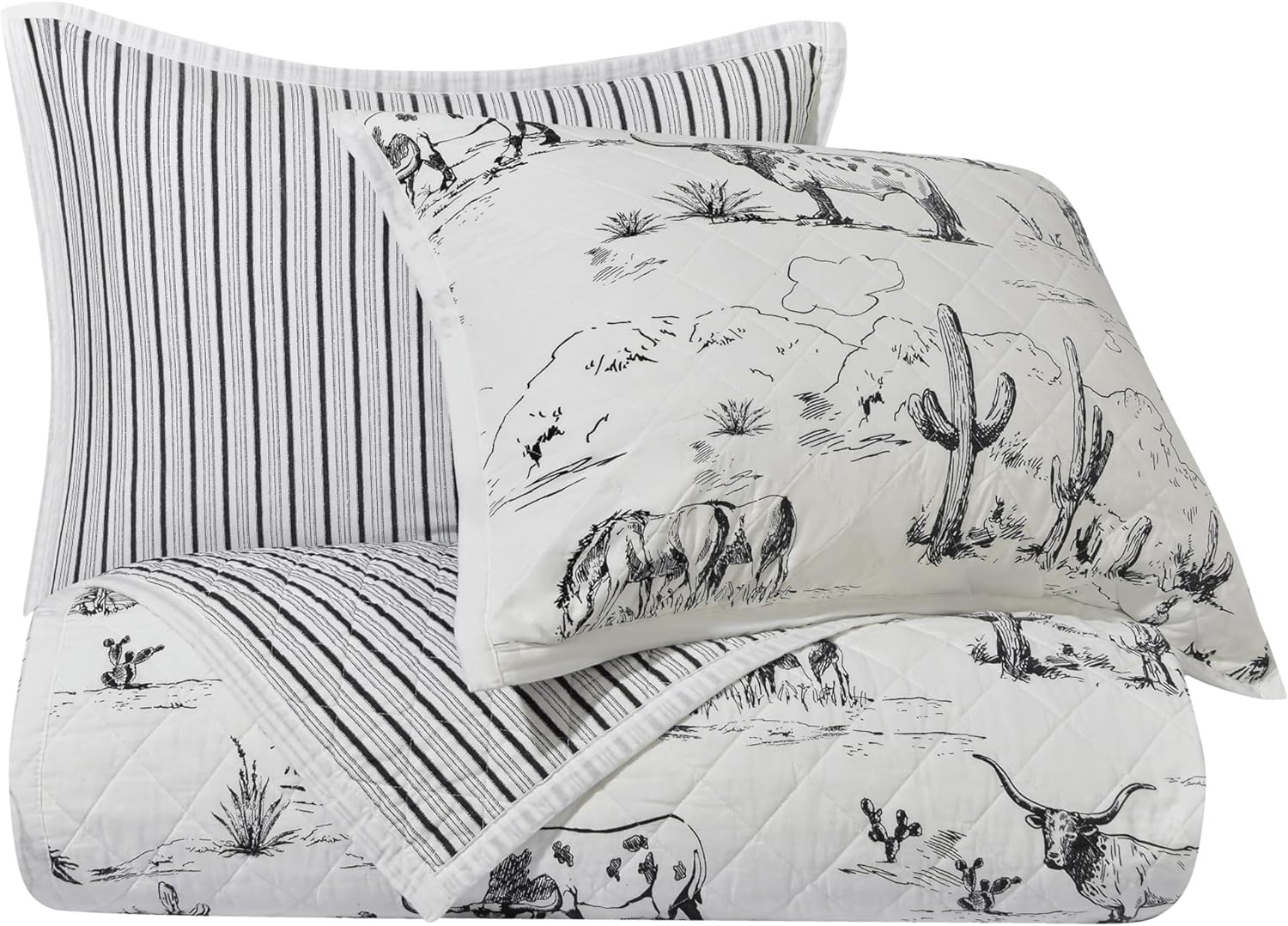 Paseo Road Western Quilt Set 3 Piece Full Queen