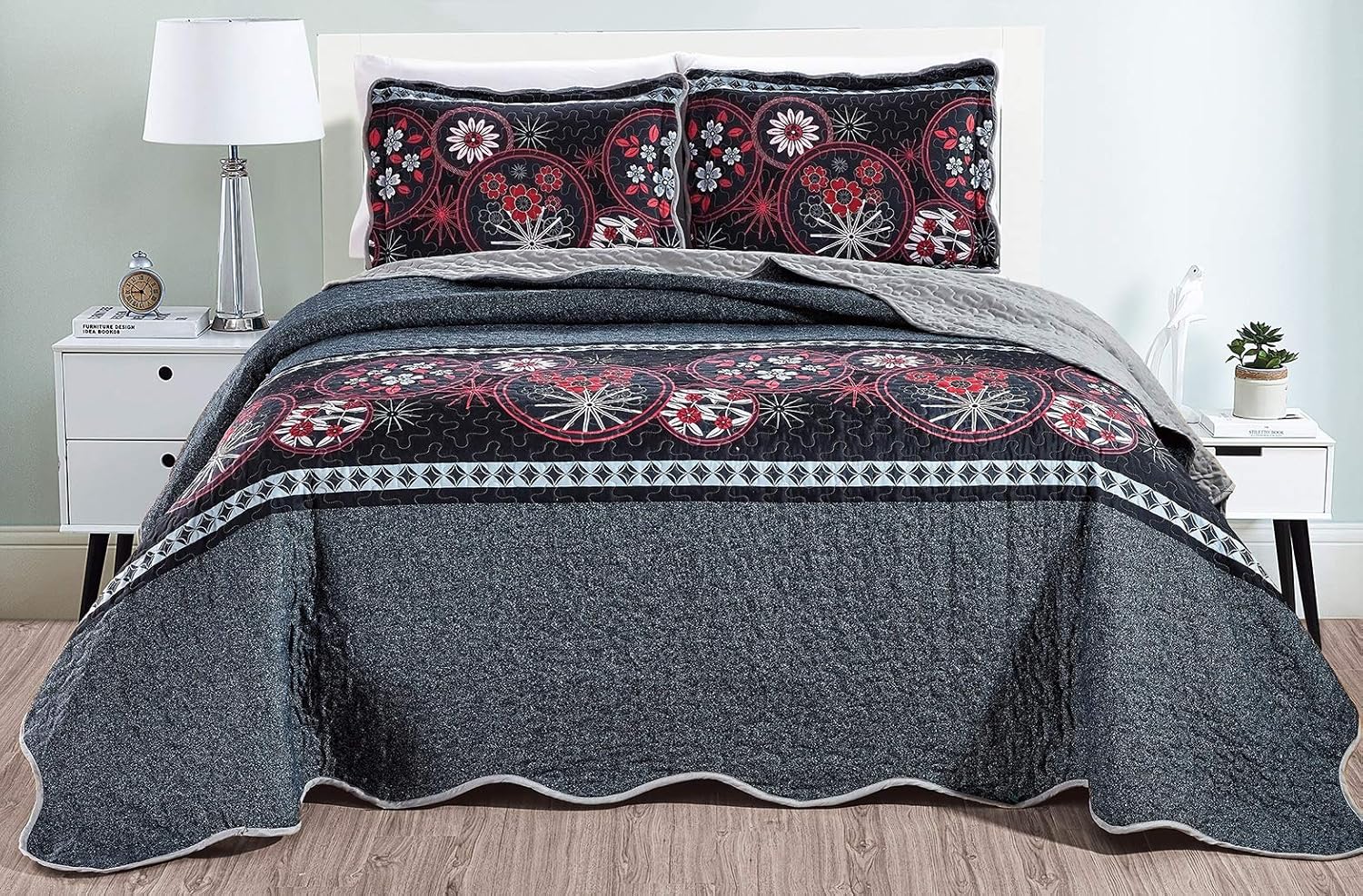 Masterplay 3-Piece Oversize Quilt Set King Size Bedspread Coverlet