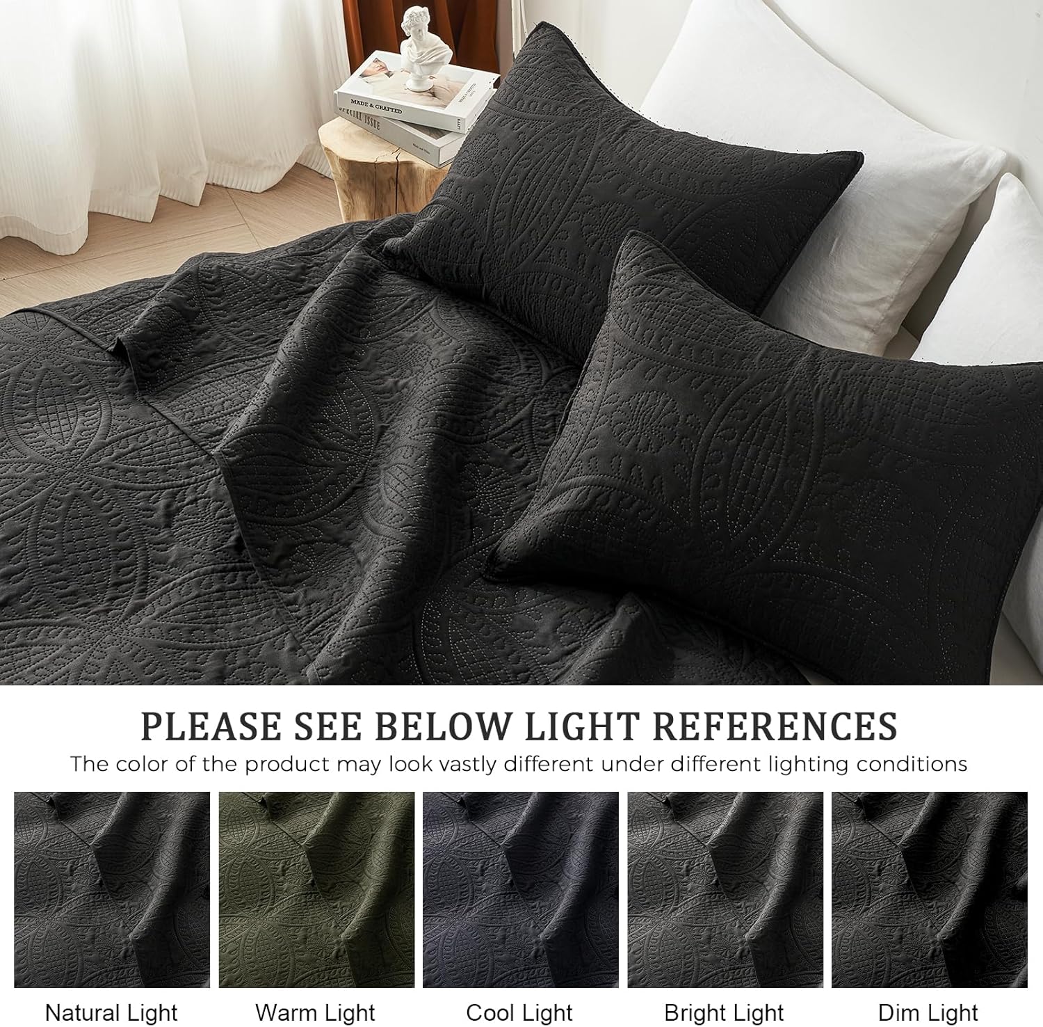 Akkialla Twin Quilt Bedding Set with Coin Pattern