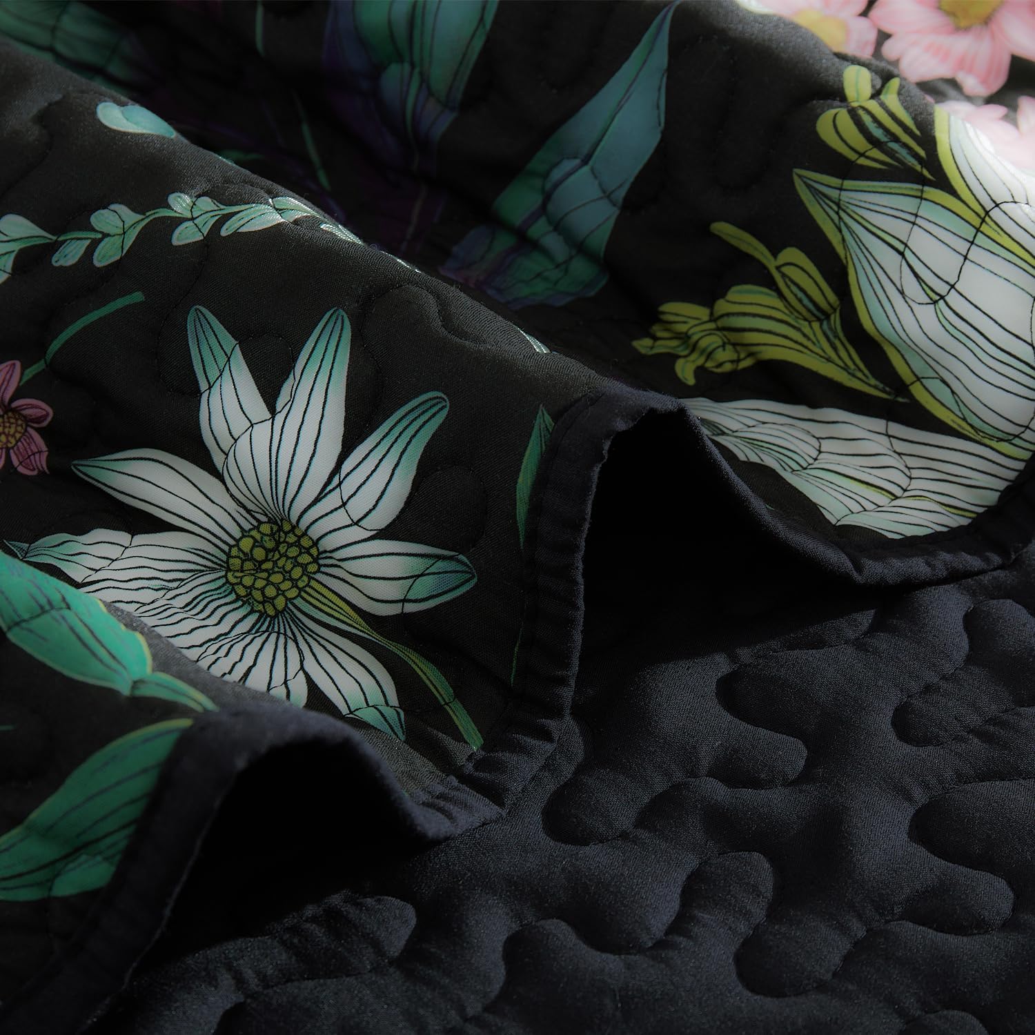EVENHUG Floral Quilt Set Queen Size 3 Piece
