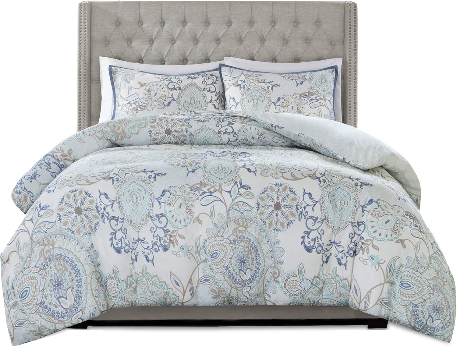 Madison Park Isla Reversible Duvet Cover Set - 3 Piece Blue KingCal King