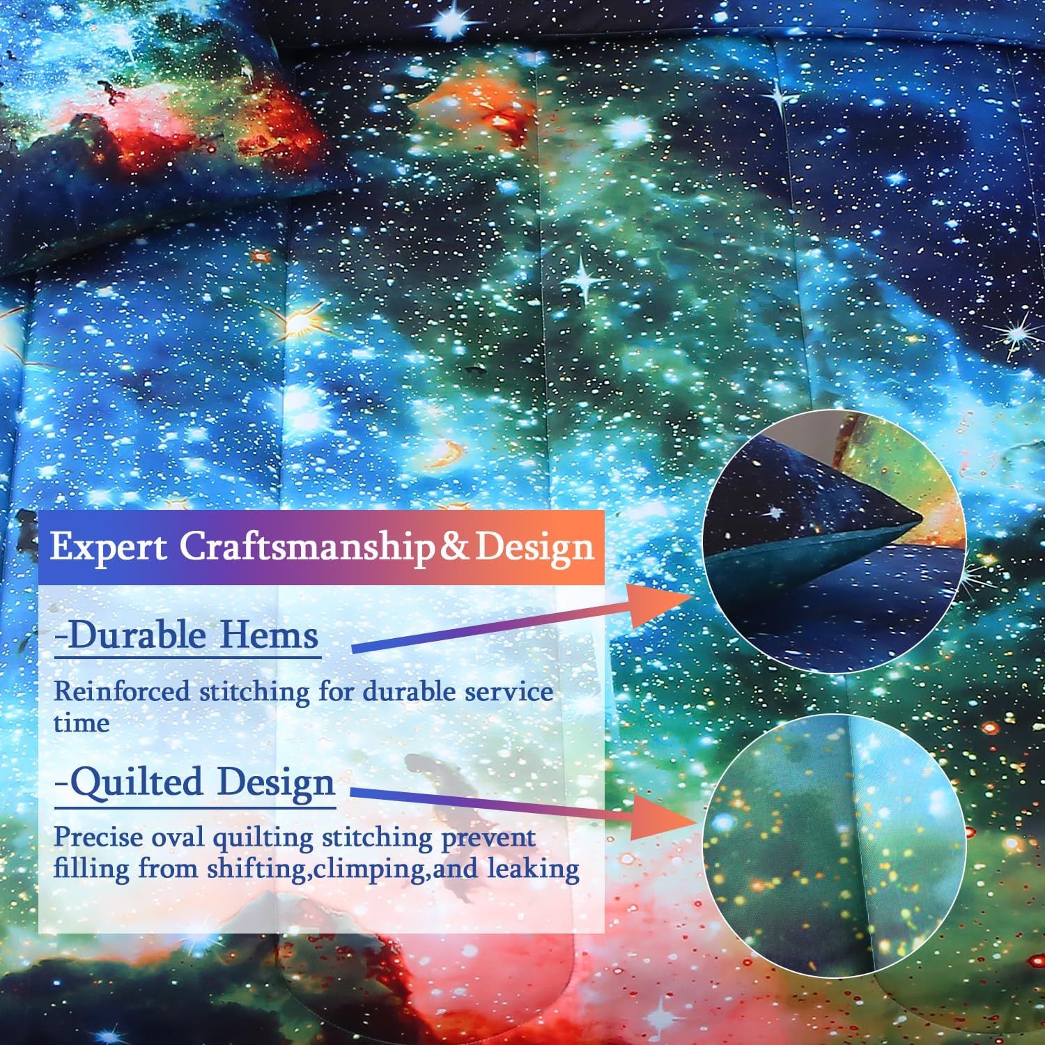 JQinHome Galaxy Themed 6-Piece Bed in a Bag