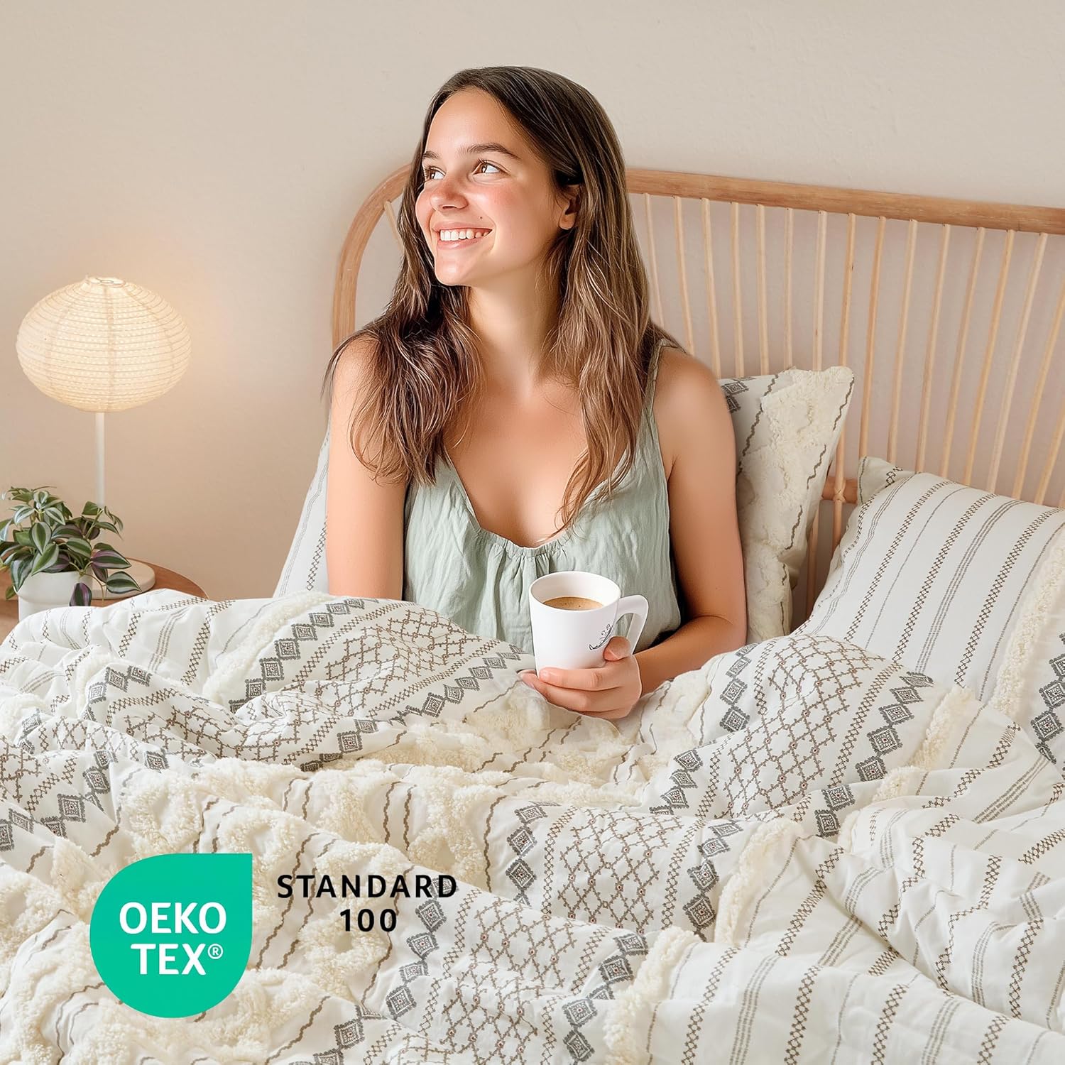 INKIVY King Size Chenille Tufted Comforter Set