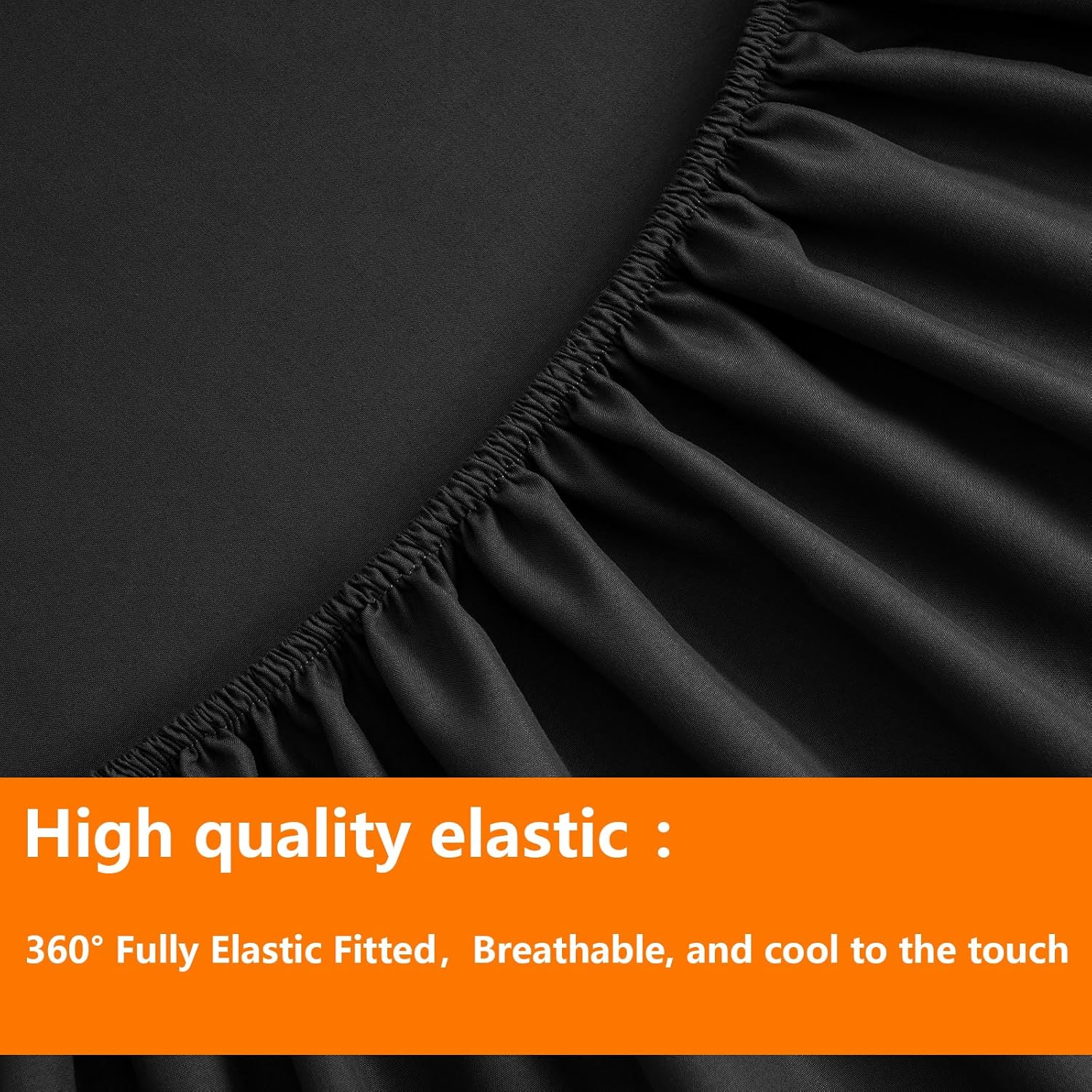 TAIMIT Black Comforter Set 7 Piece Bed in a Bag