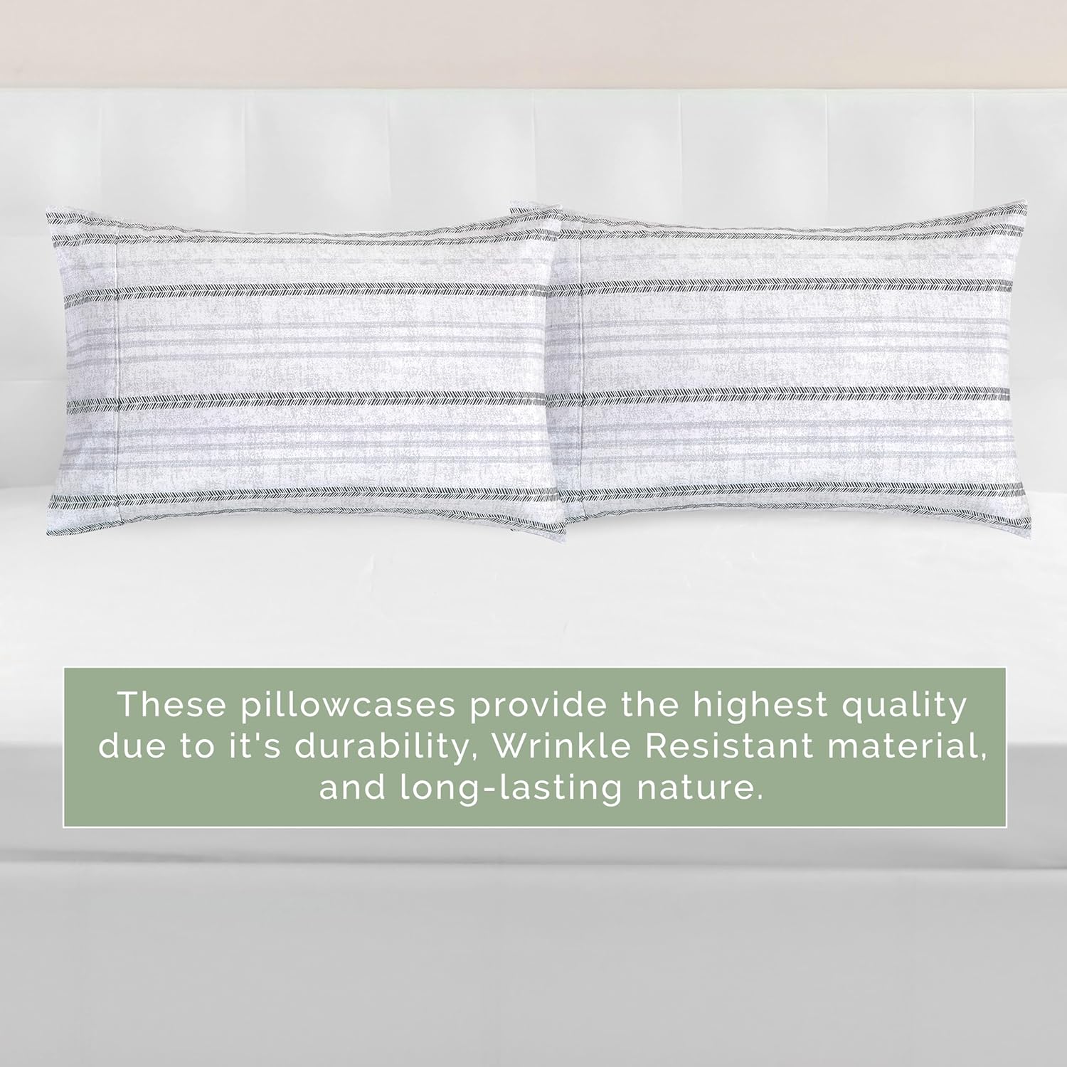 Elegant Comfort Ultra Soft Striped Pillowcases Set of 2 1