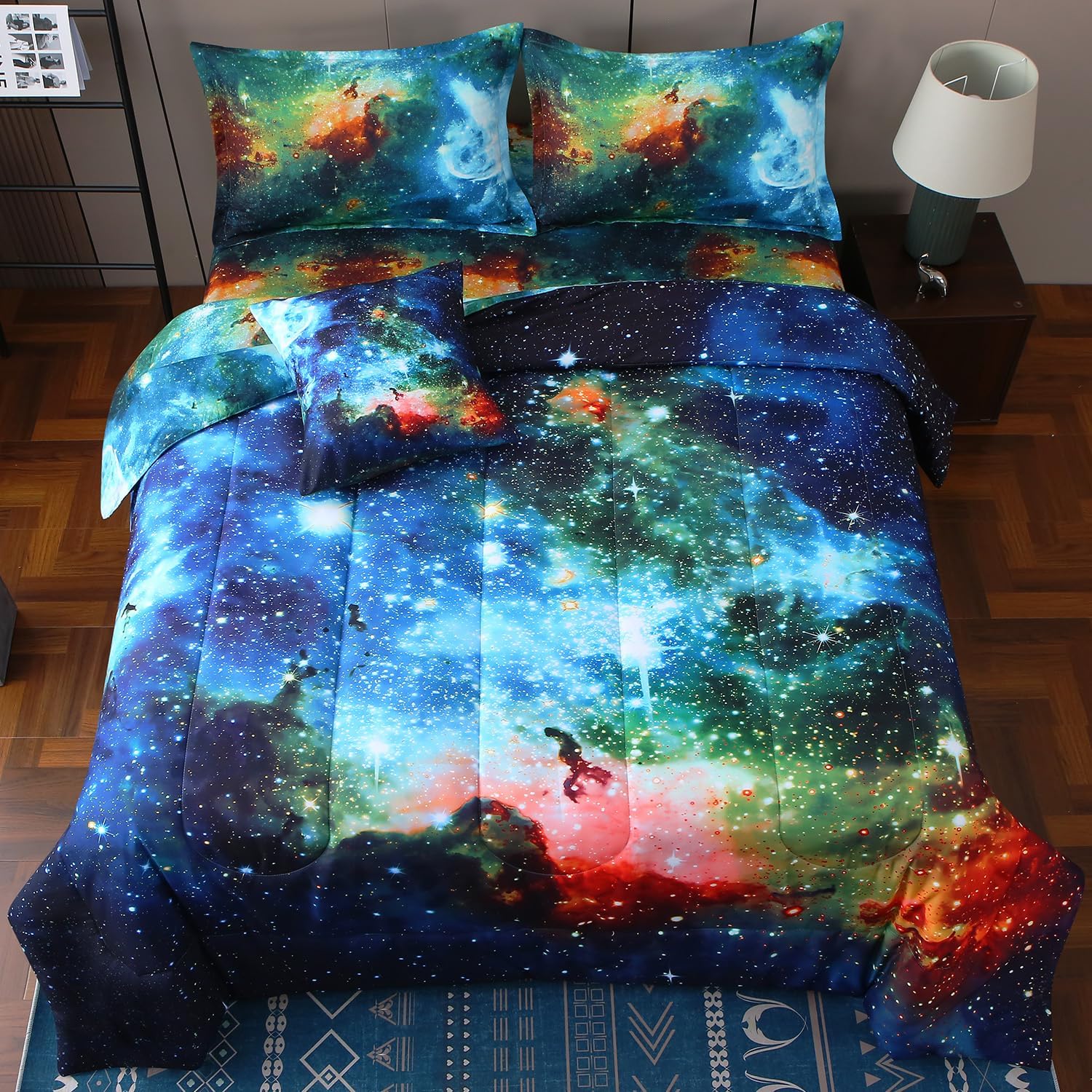 JQinHome Galaxy Themed 6-Piece Bed in a Bag