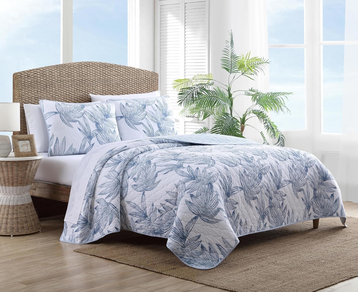 Tommy Bahama King Quilt Set Kayo Blue