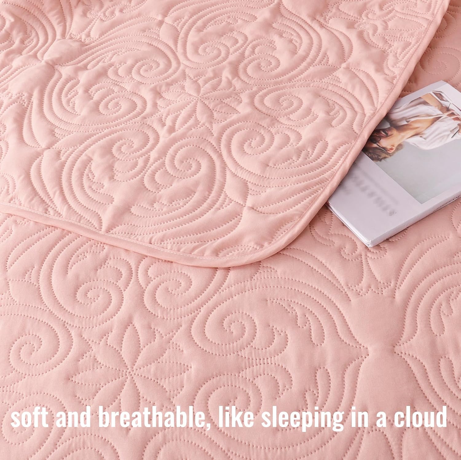 Exclusivo Mezcla King Size Quilt Set - Blush Pink