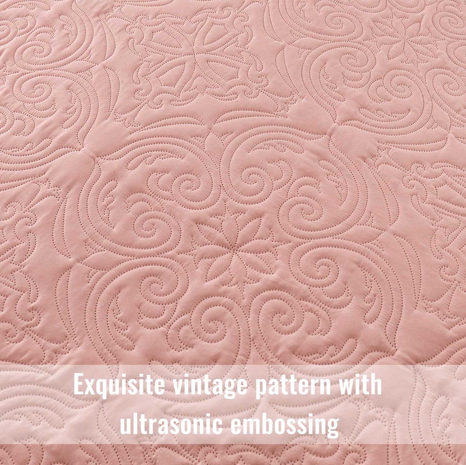 Exclusivo Mezcla King Size Quilt Set - Blush Pink