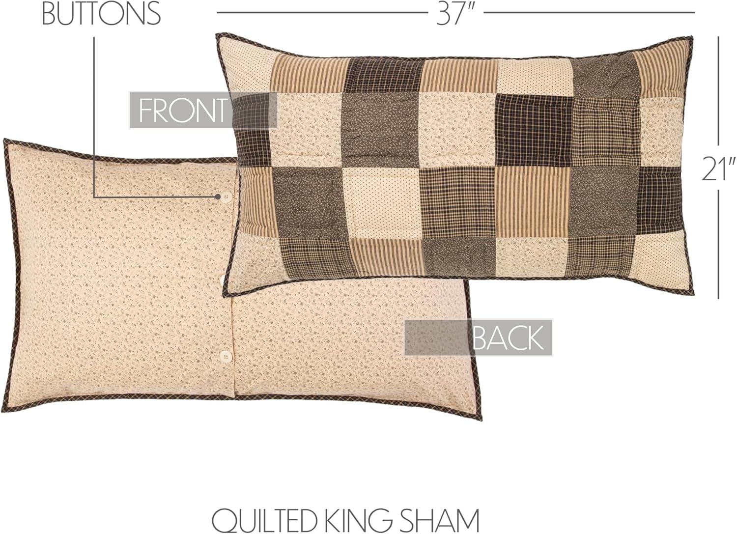 VHC Brands Kettle Grove 5 Piece King Quilt Set 1