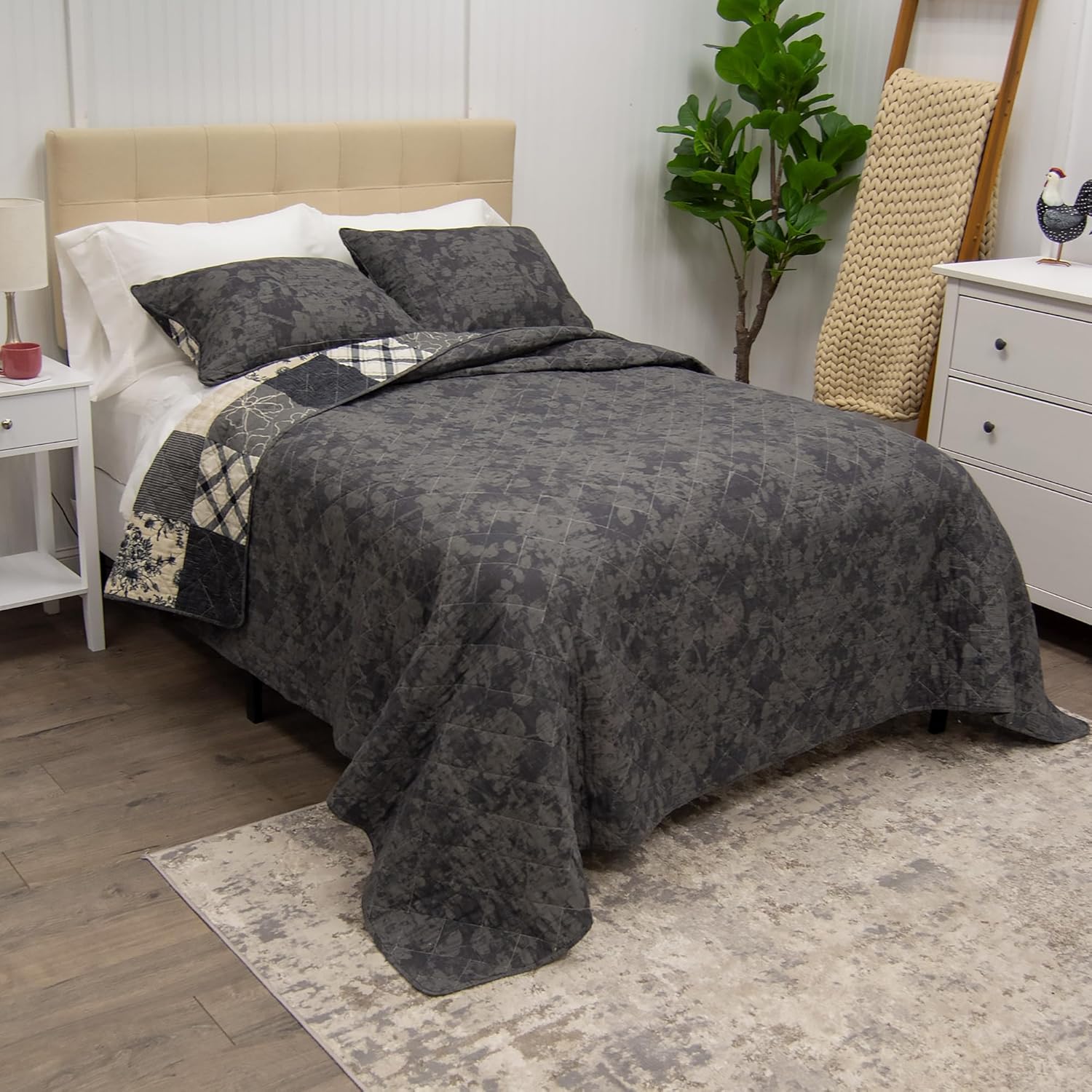 Donna Sharp Augusta Cotton Quilted Bedding Set - Queen Size