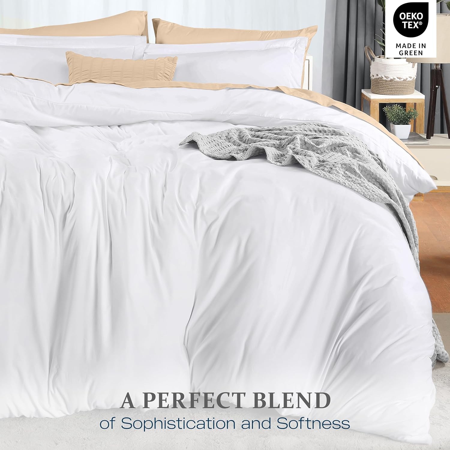 Utopia Bedding Duvet Cover Set Queen Size 3 Piece