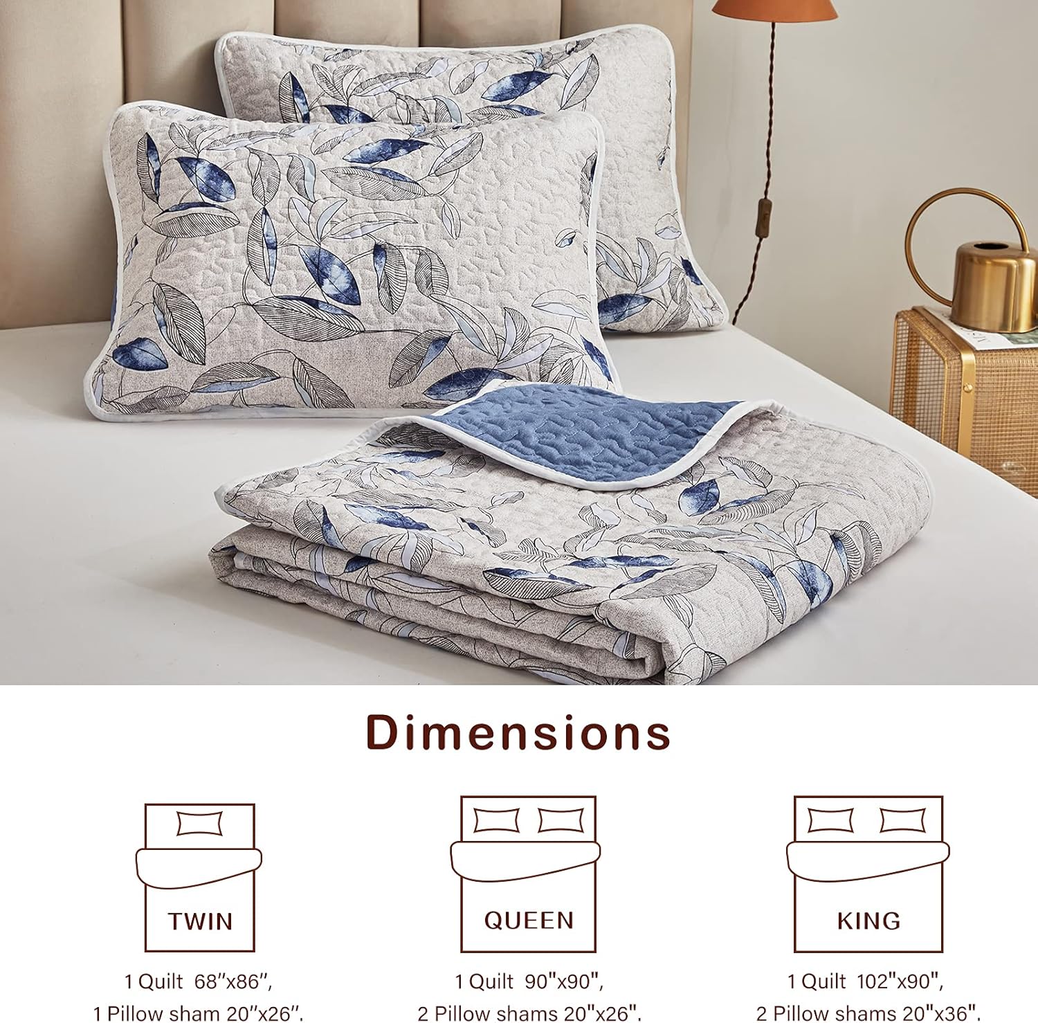 Joyreap 2-Piece Microfiber Quilt Set 1