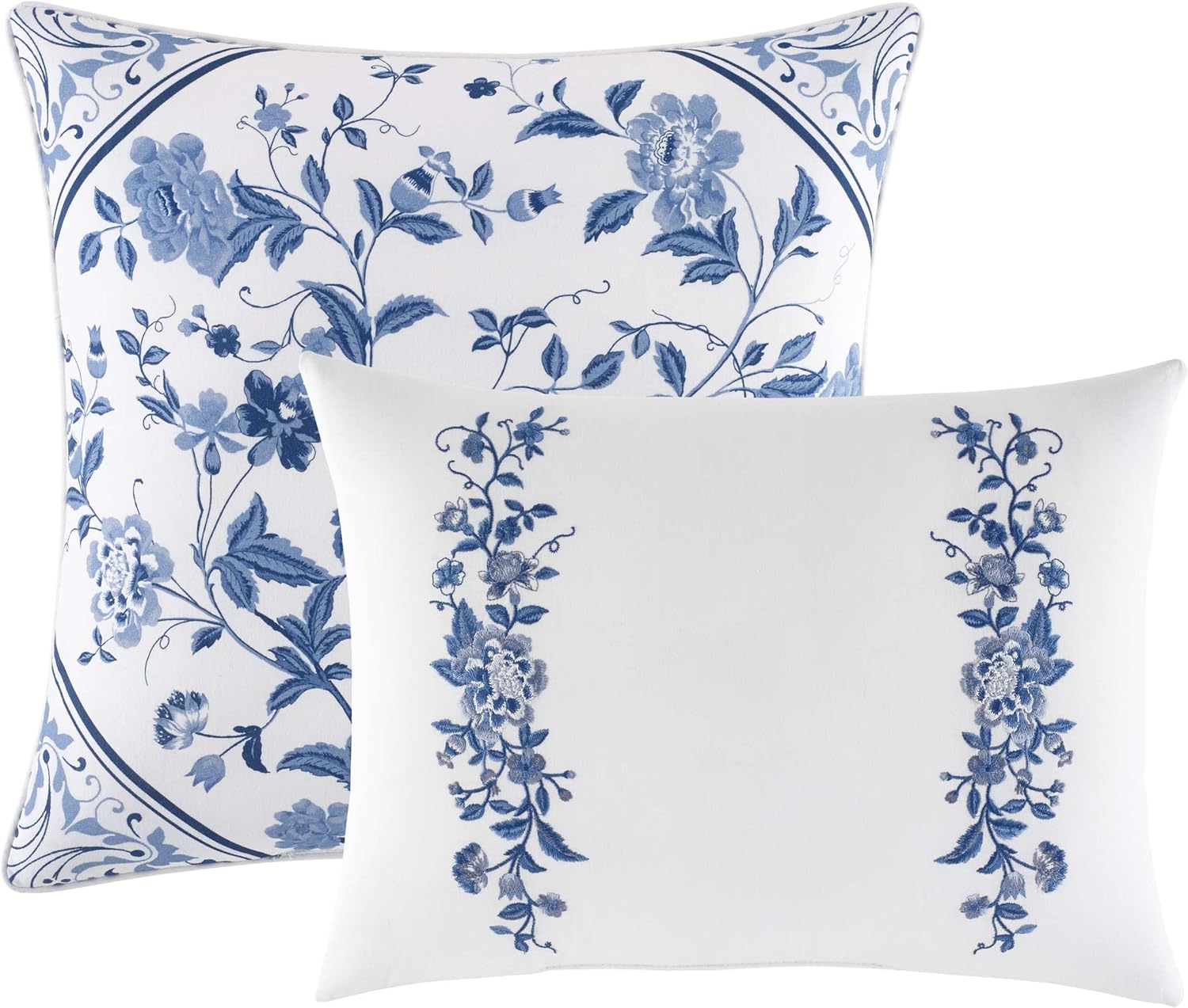 Laura Ashley Queen Comforter Set with Shams and Throw Pillows