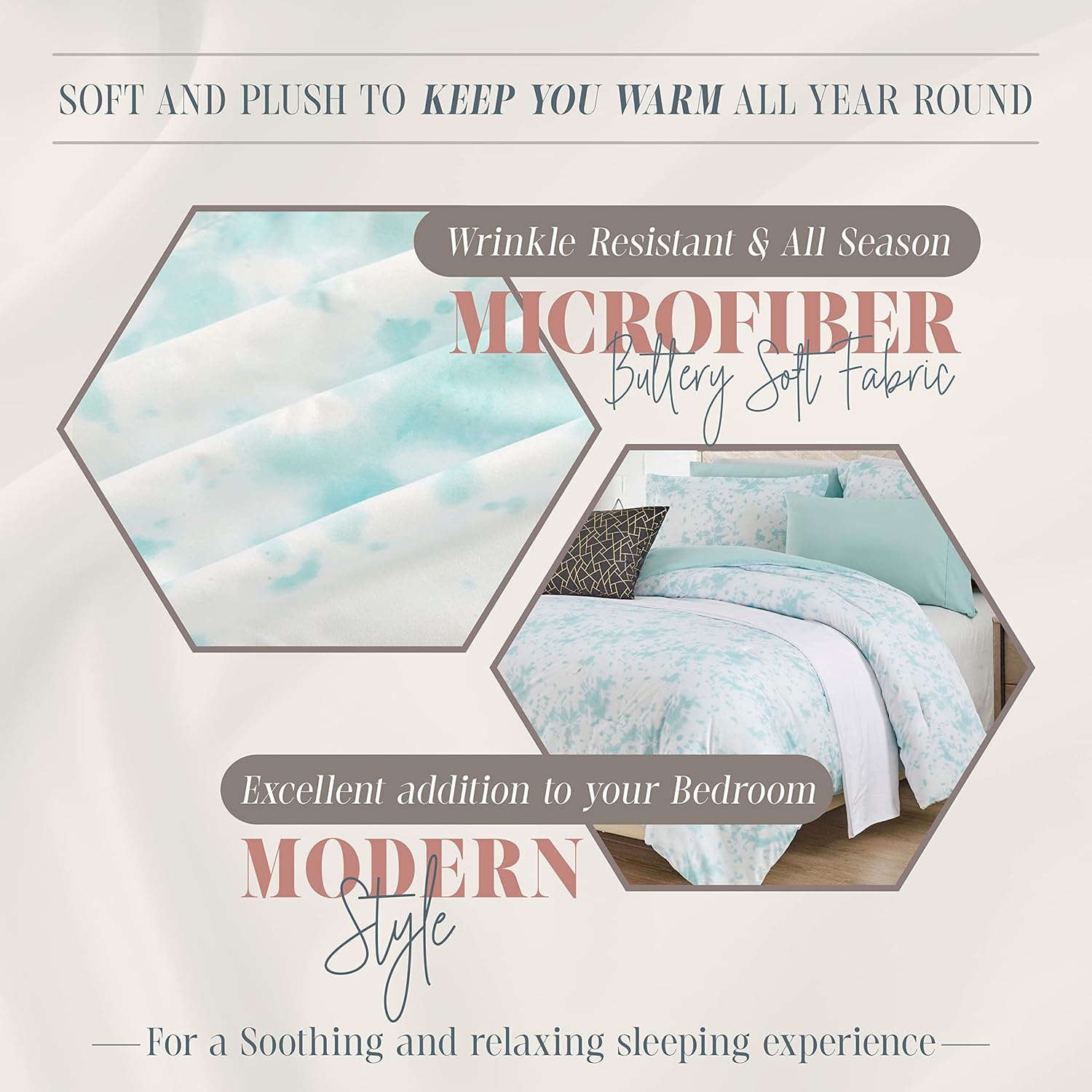 Elegant Comfort Tie-Dye 10-Piece Comforter Set