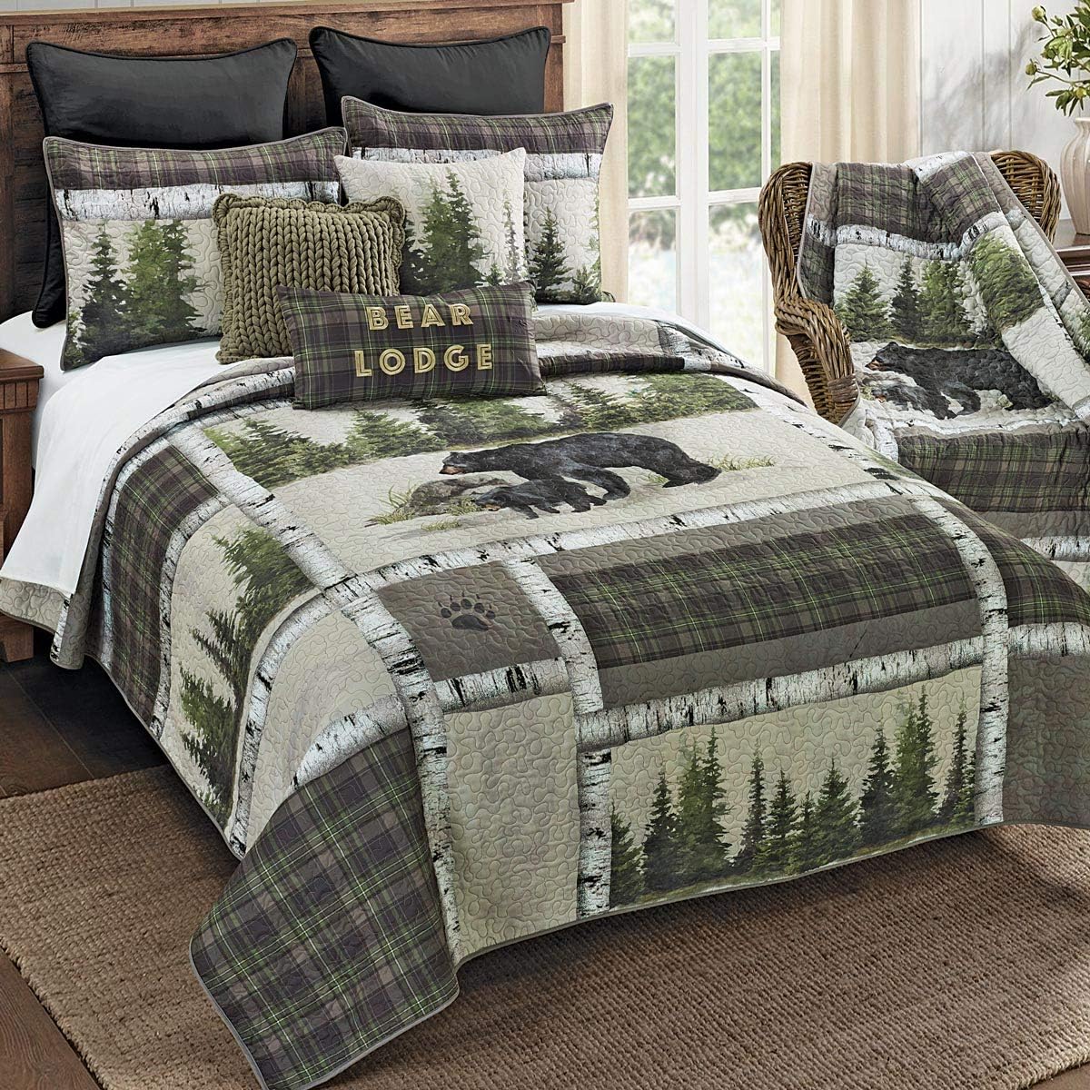 Breckenridge Bear Lodge Quilt Bed Set Queen