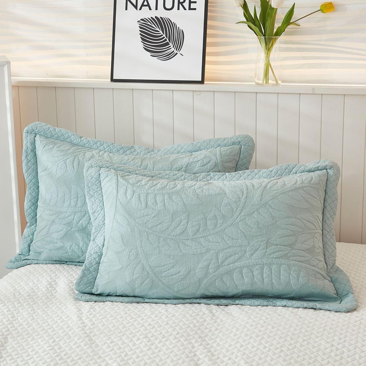 MarCielo 3-Piece 100 Cotton Farmhouse Bedspread Set