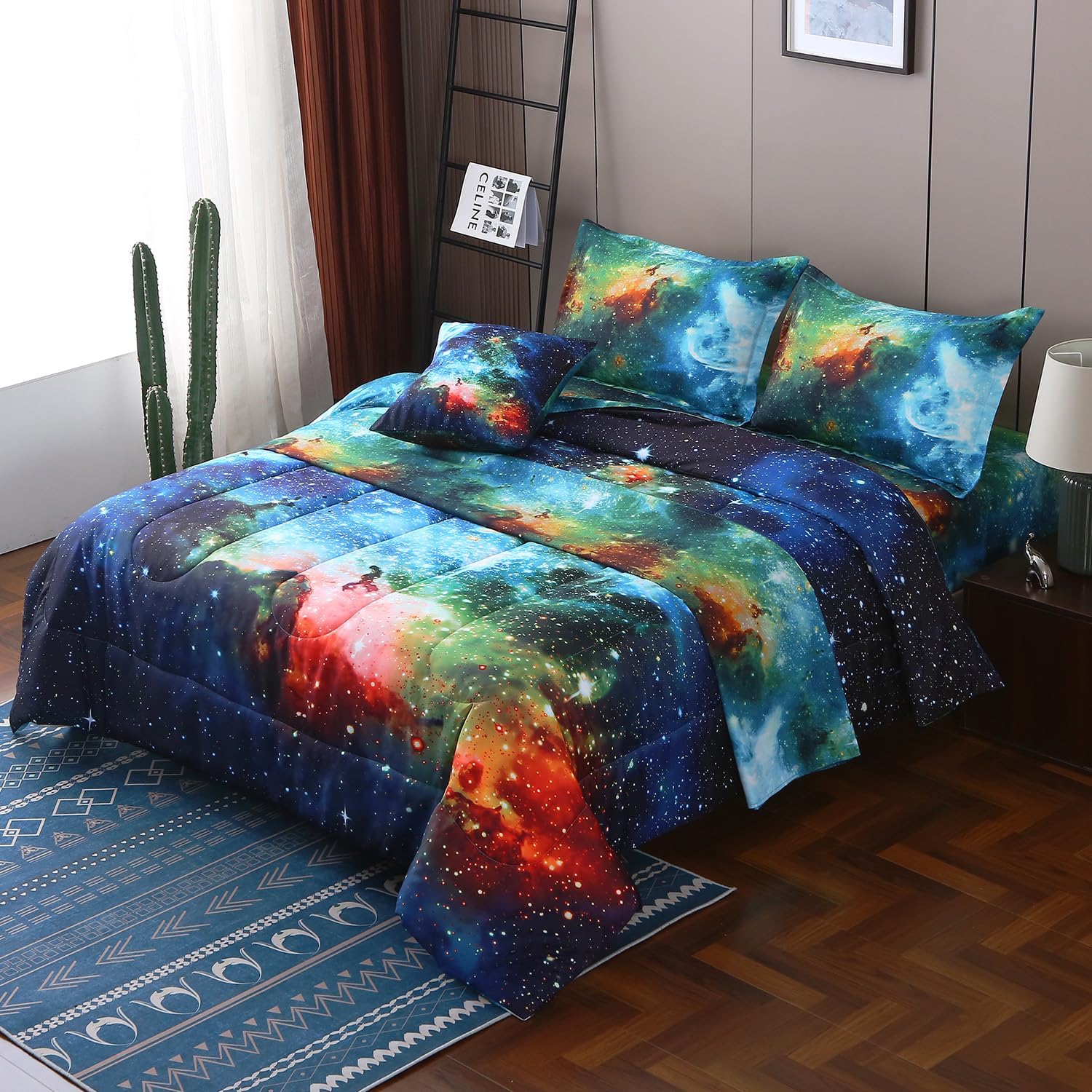 JQinHome Galaxy Themed 6-Piece Bed in a Bag