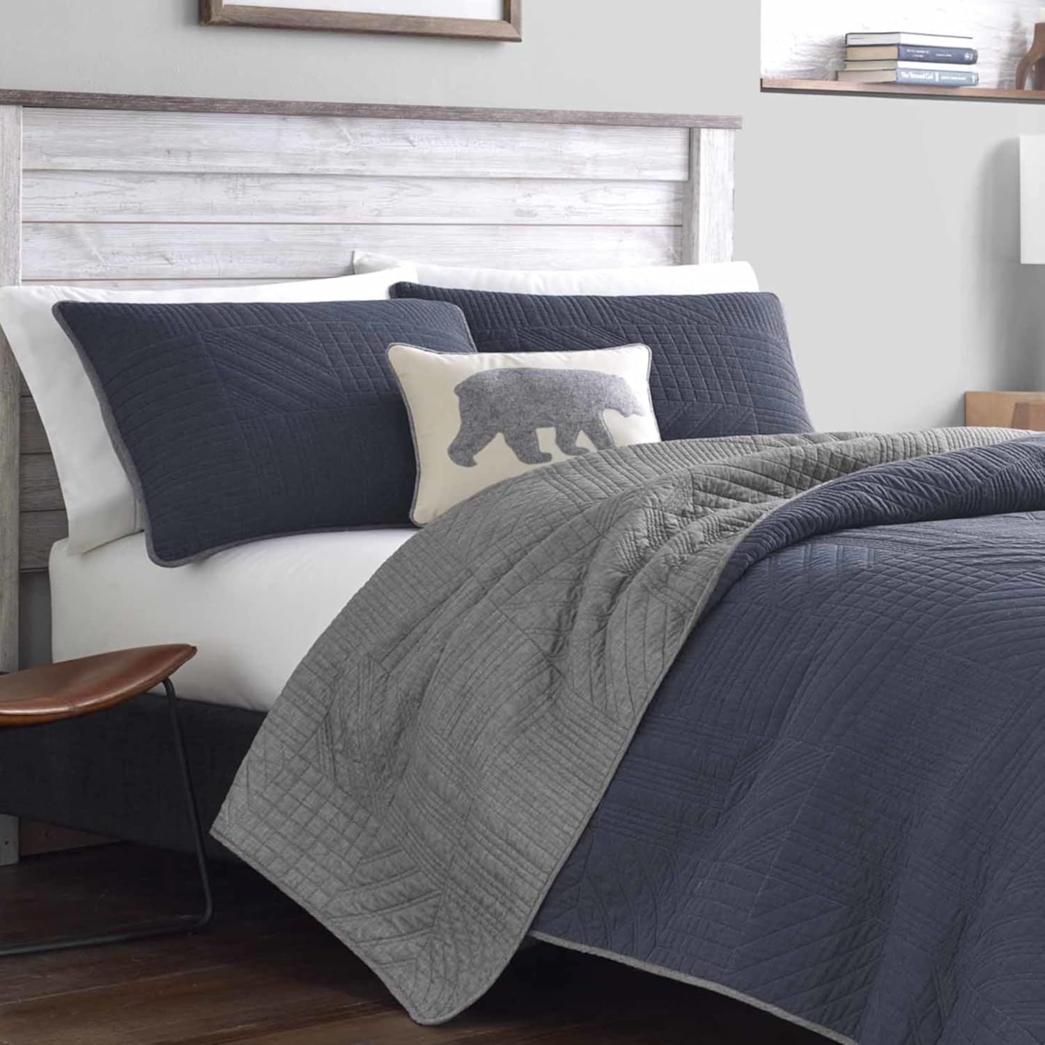 Eddie Bauer Full Queen Quilt Set with Reversible Design