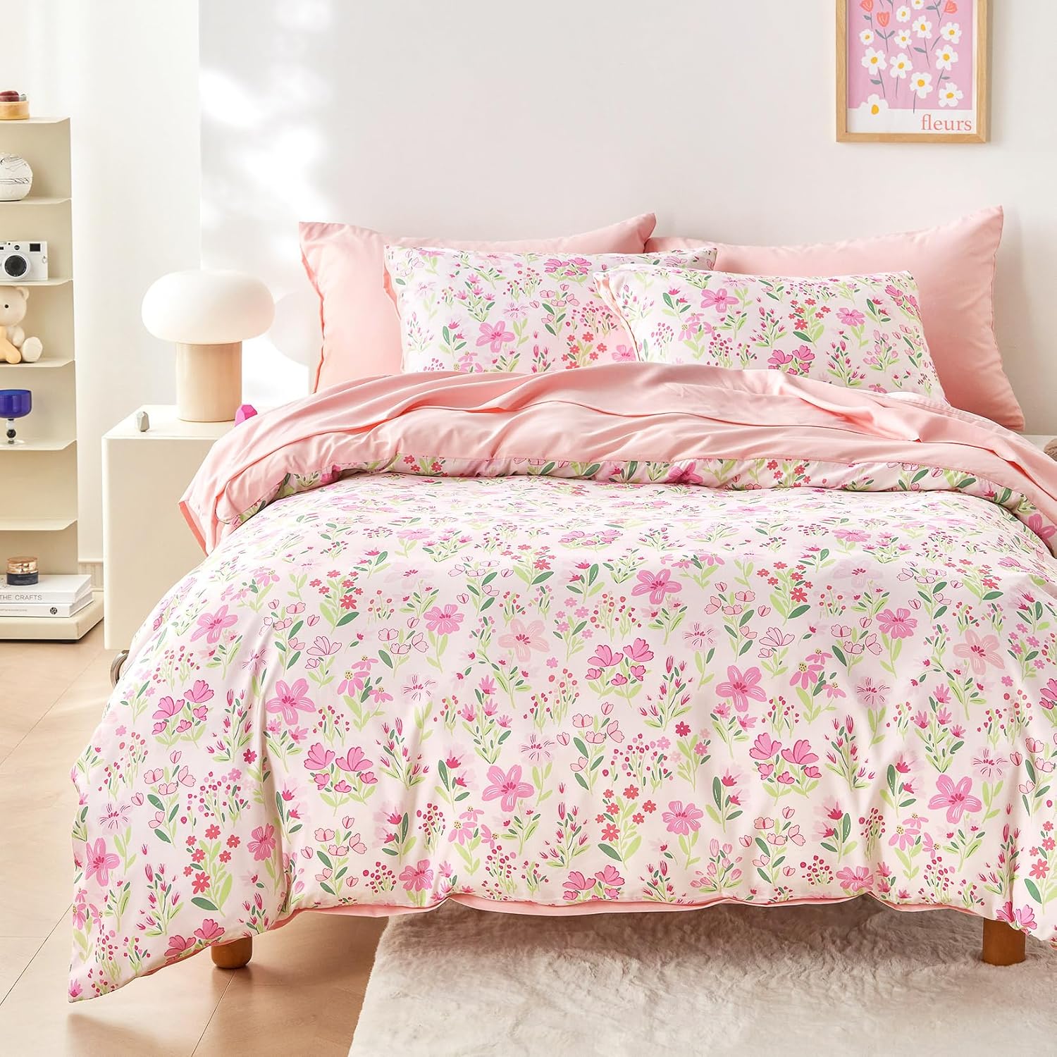 Wake In Cloud Floral Comforter Set 3 Piece