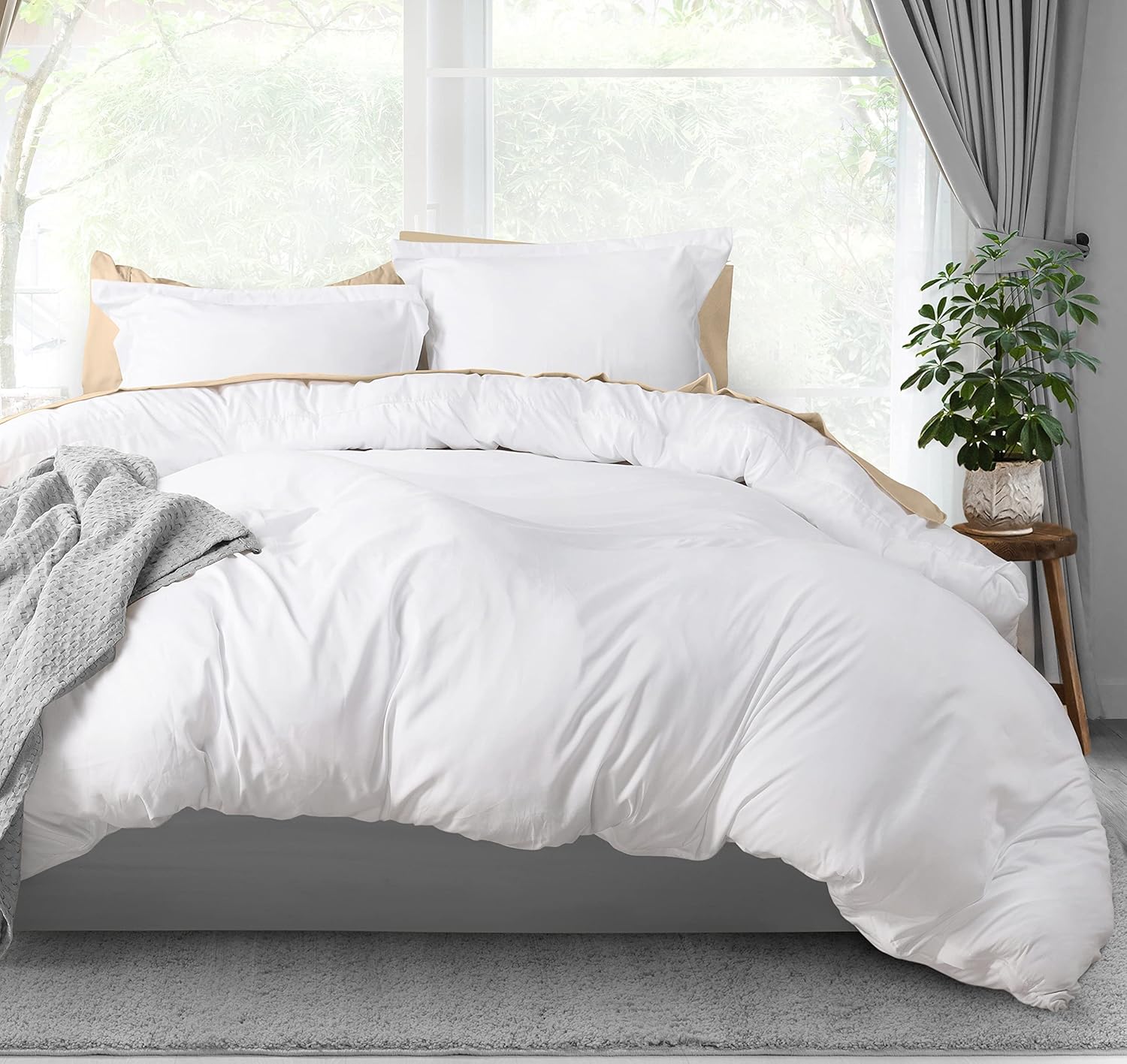 Utopia Bedding Duvet Cover Set Queen Size 3 Piece