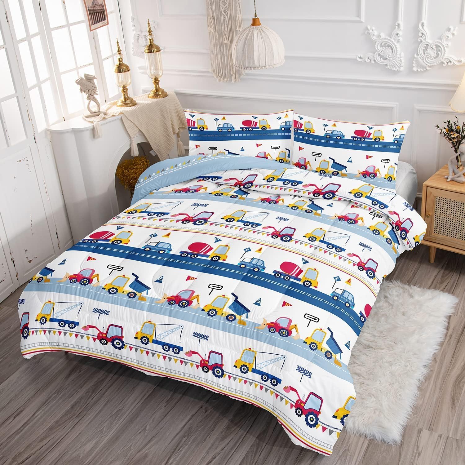 Axolotl Cartoon Car Comforter Set Twin 1