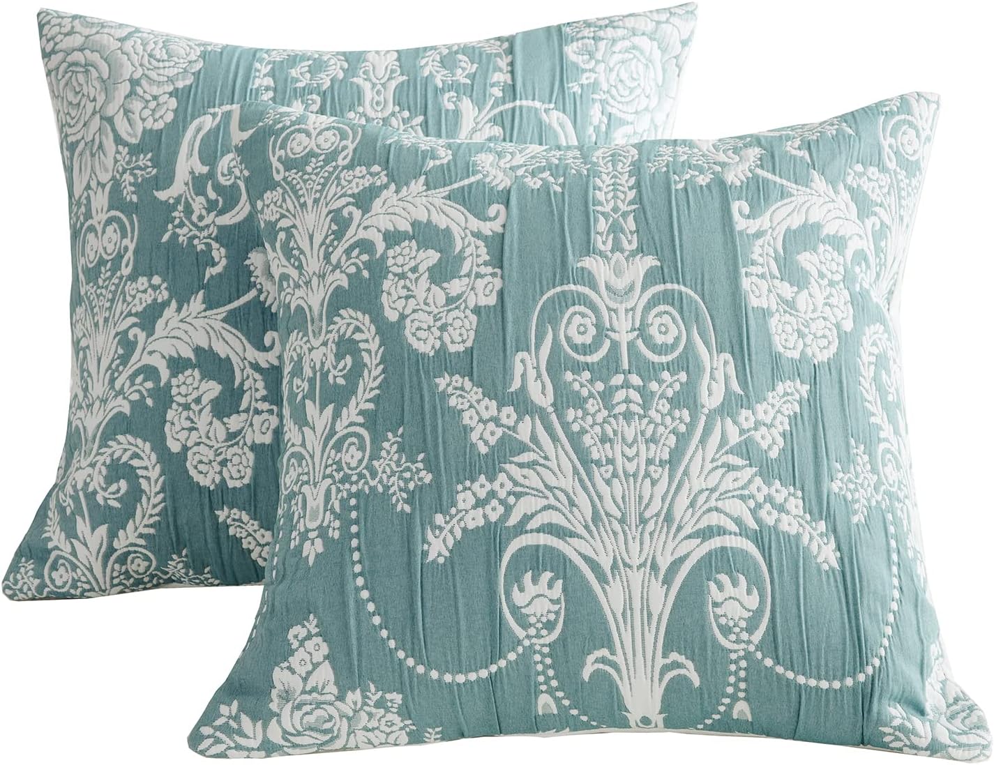Blythease Oversized King Bedspread 128x120 Green Jacquard 1