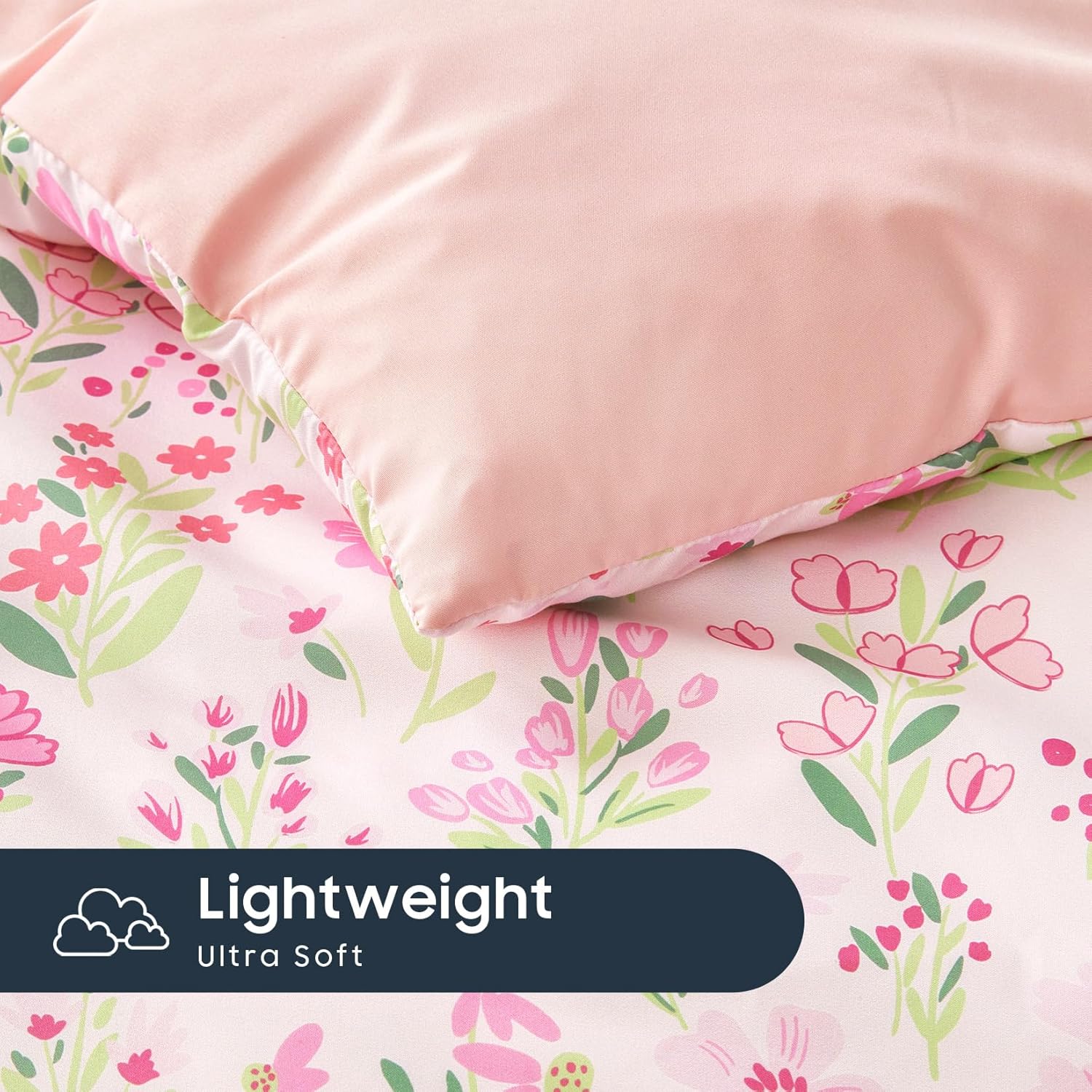 Wake In Cloud Floral Comforter Set 3 Piece
