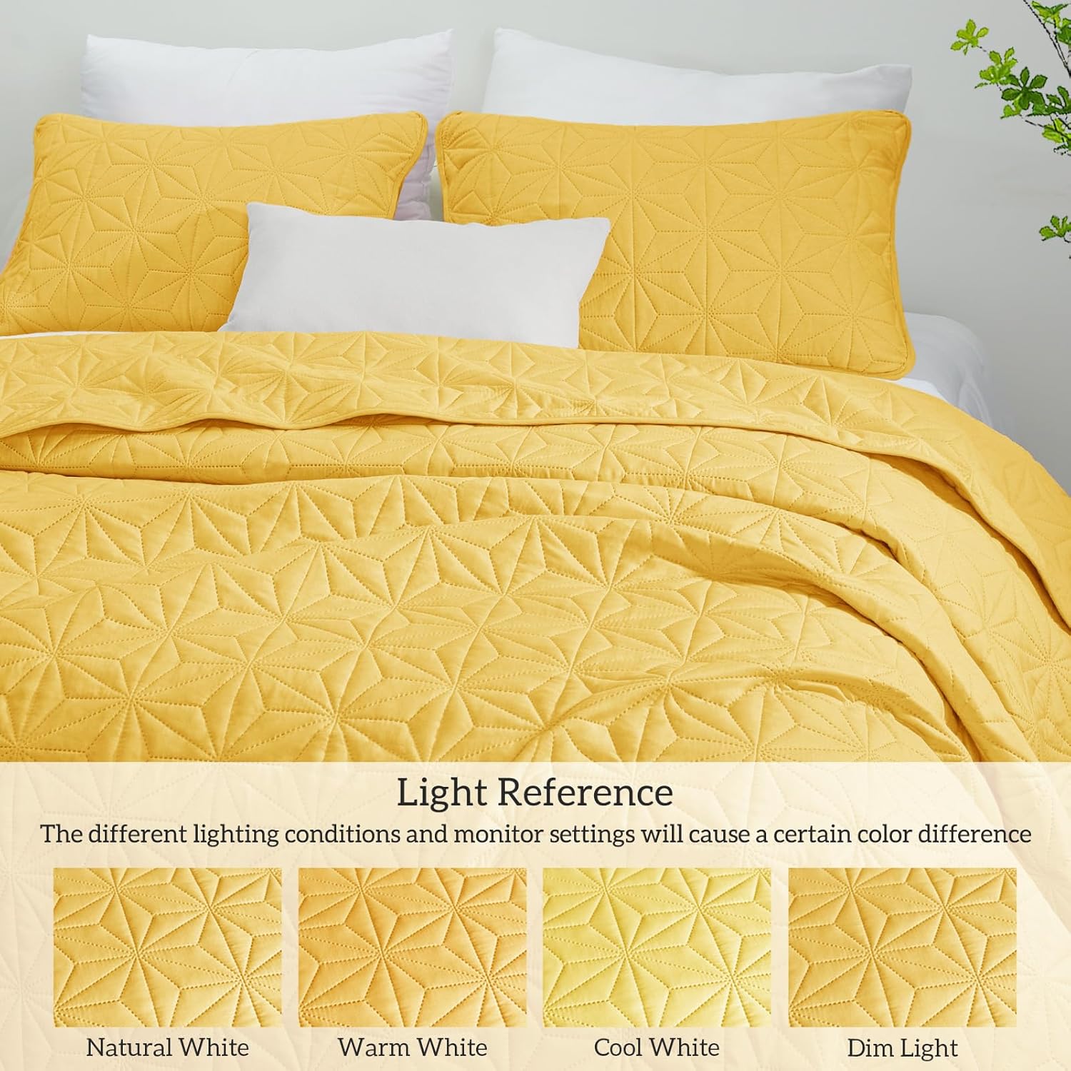 Whale Flotilla Queen Quilt Set with Geometric Star Pattern