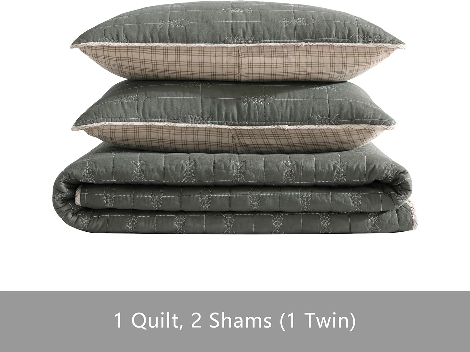Eddie Bauer Twin Quilt Set with Matching Sham