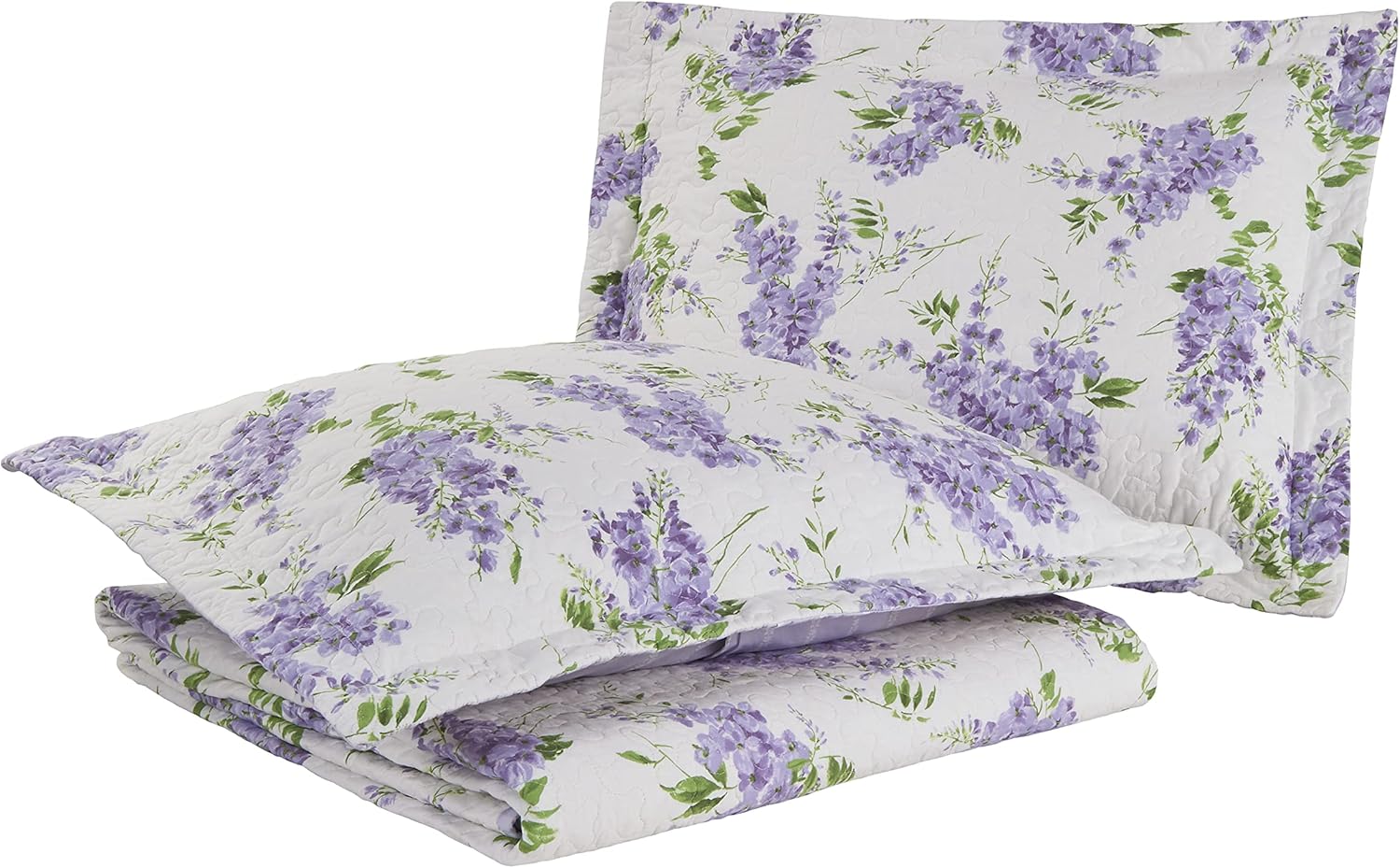 Laura Ashley Queen Quilt Set with Reversible Cotton Shams