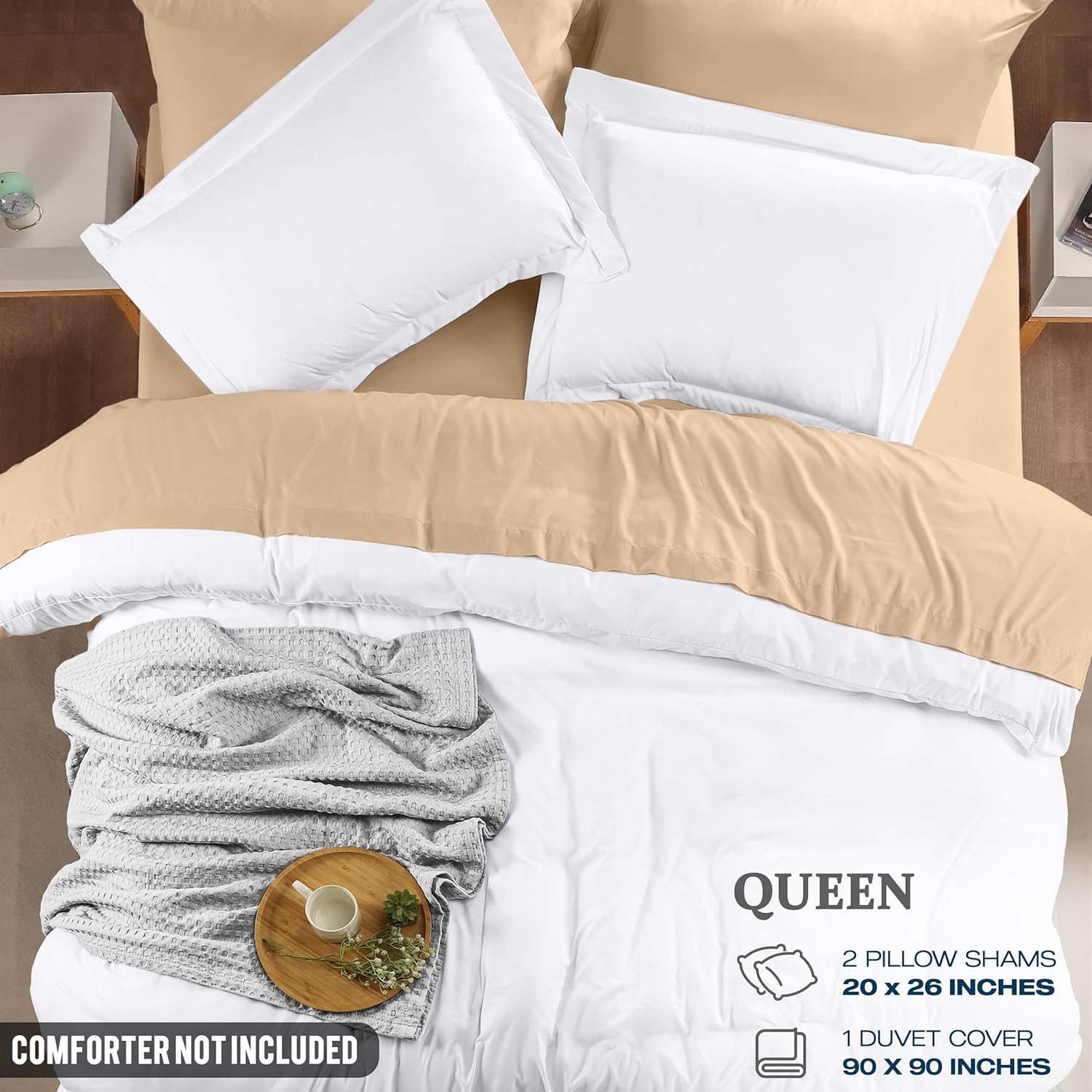 Utopia Bedding Duvet Cover Set Queen Size 3 Piece