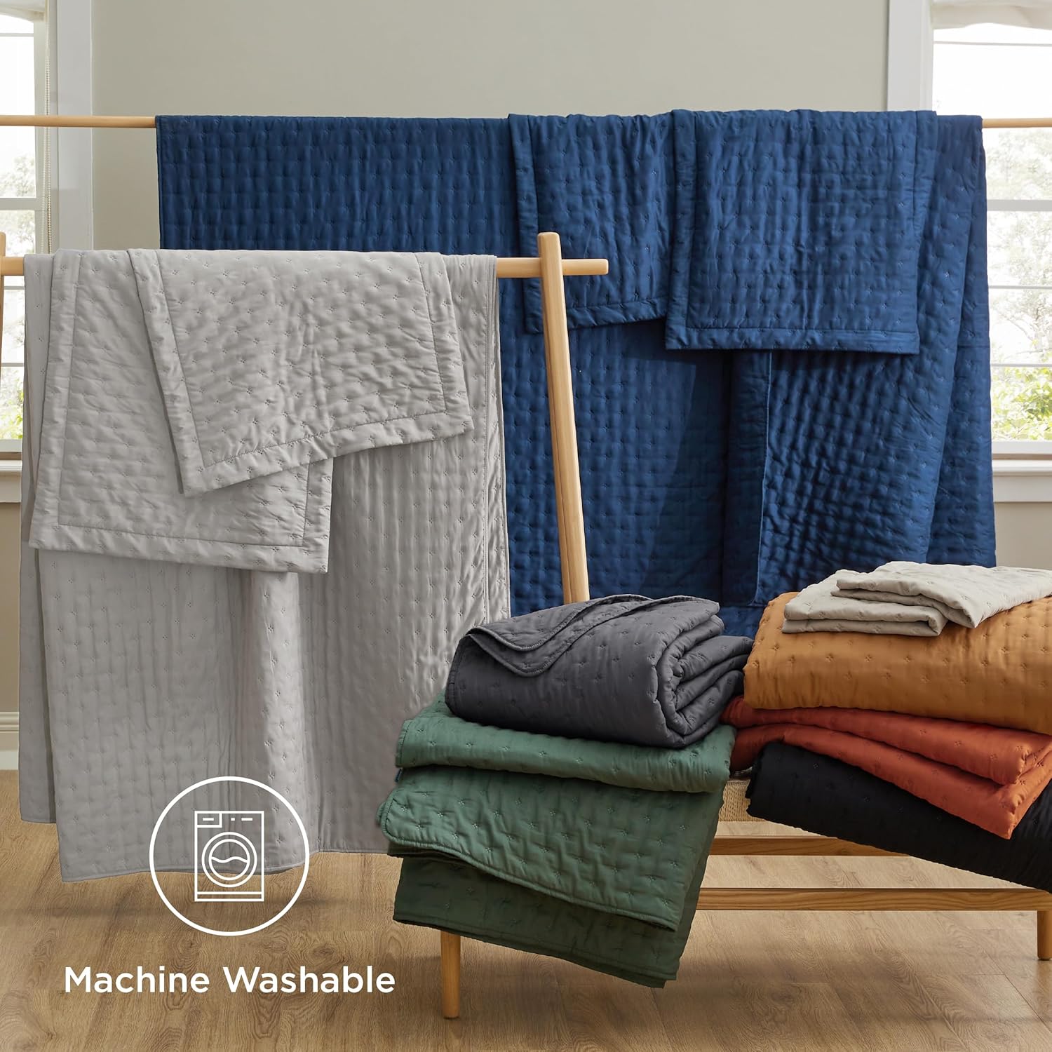 Bedsure King Quilt Set - Ultra Soft All-Season 106x96 Inch
