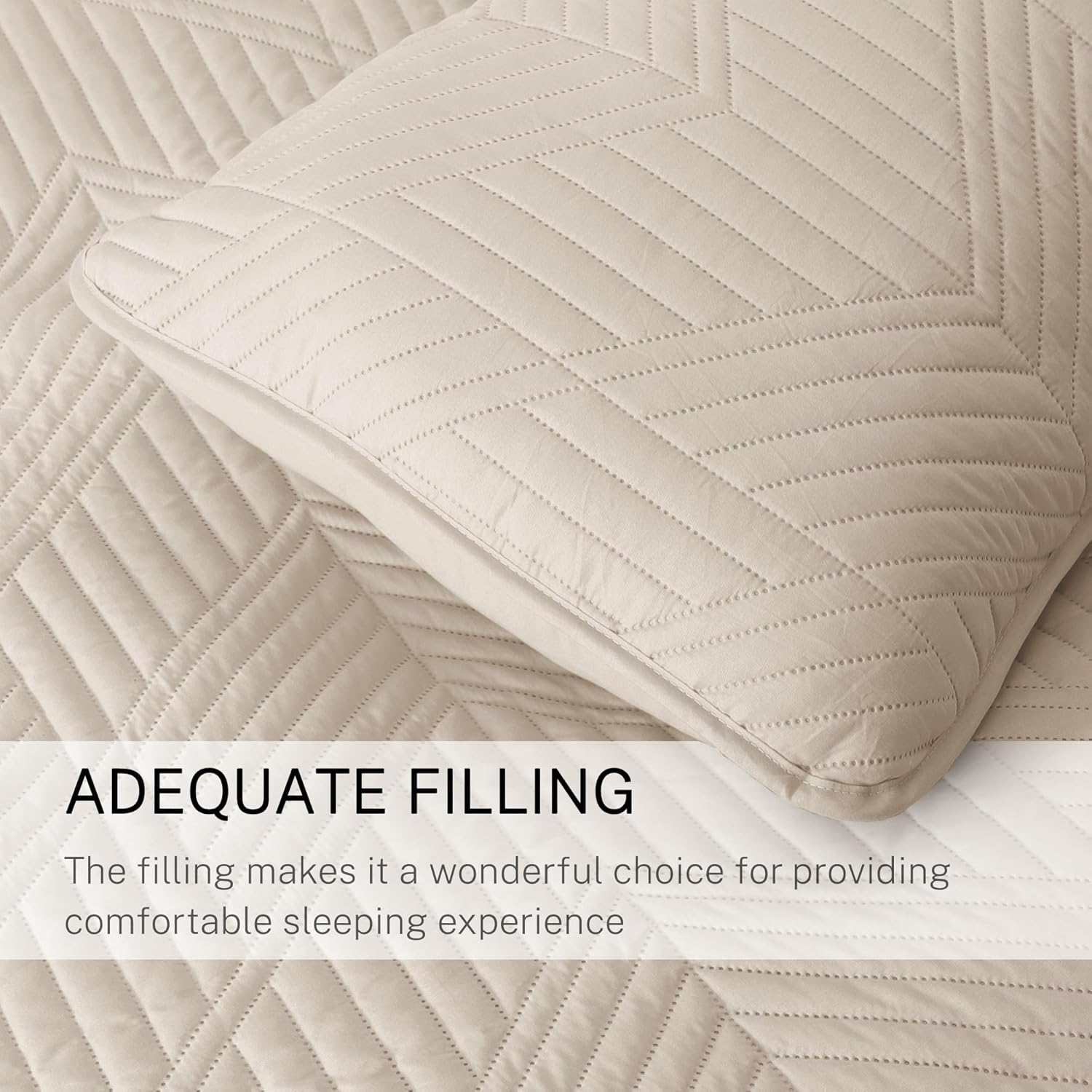 Exclusivo Mezcla Ultrasonic Quilt Set Twin Size Soft Modern Geometric Bedding