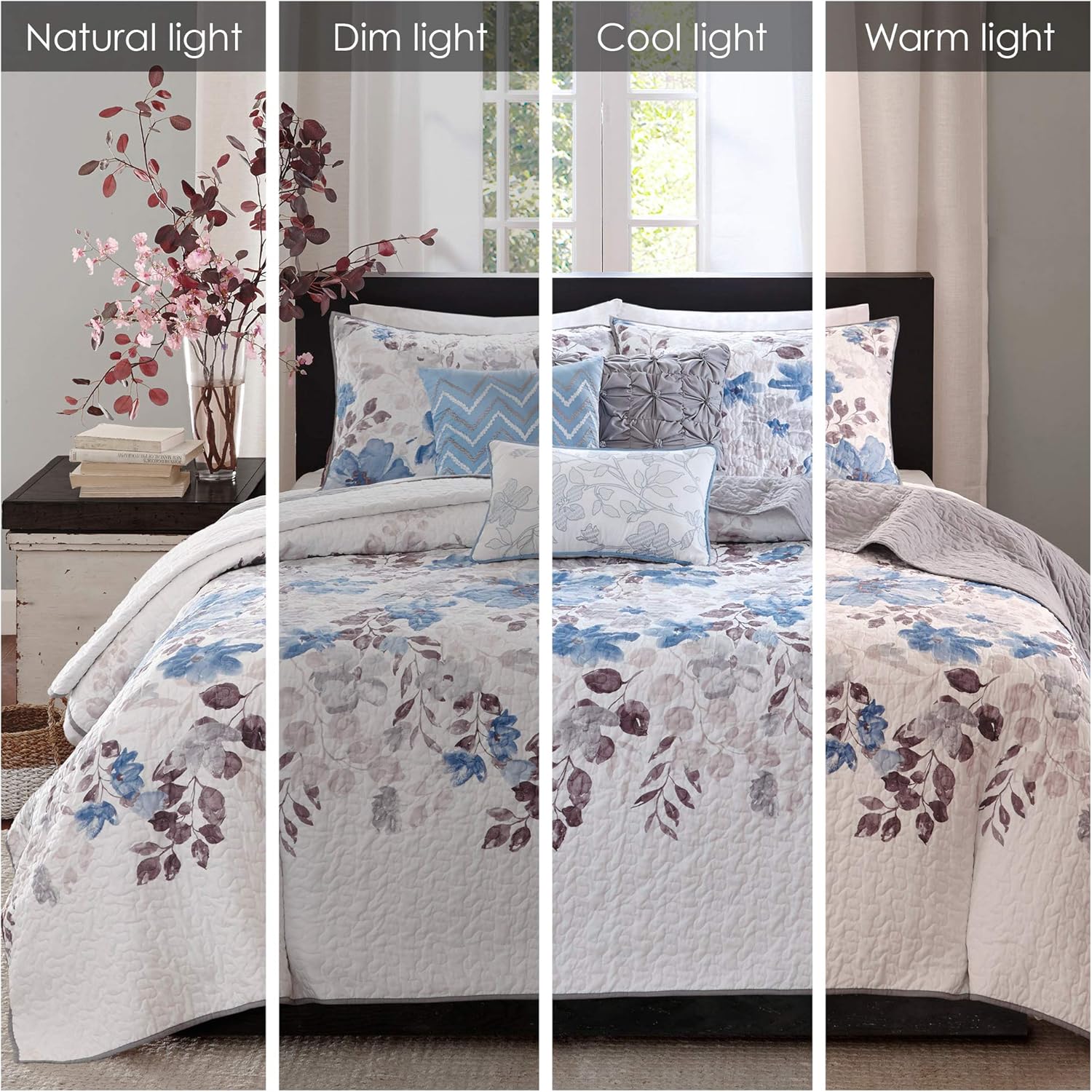Madison Park Luna Quilt All Season Coverlet Set 6 Piece