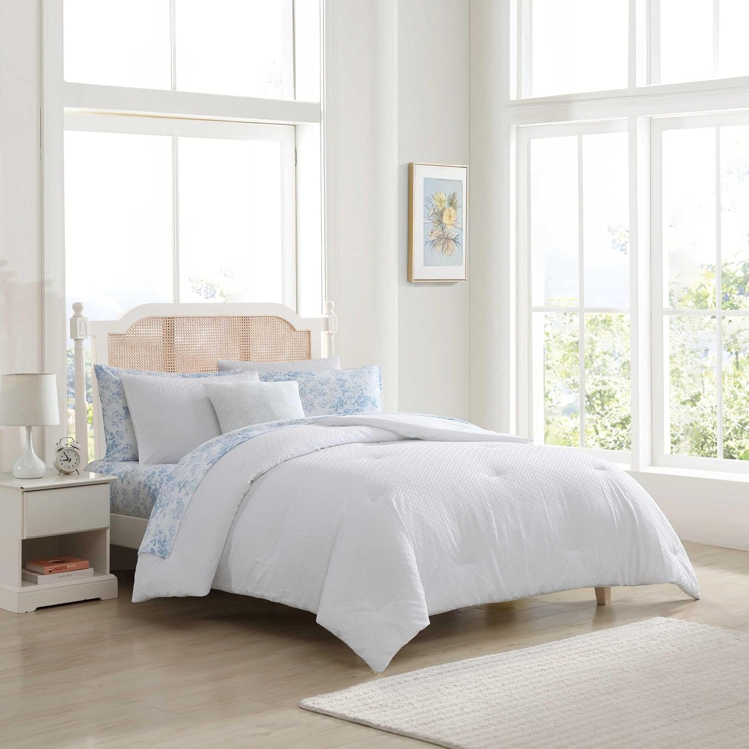 Laura Ashley Twin XL Comforter Set with Shams and Pillow