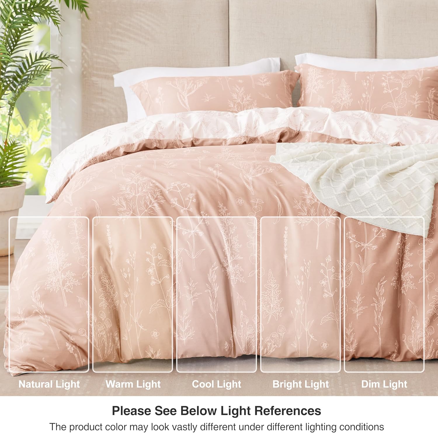 Loves Cabin Dusty Rose Pink Queen Comforter Set