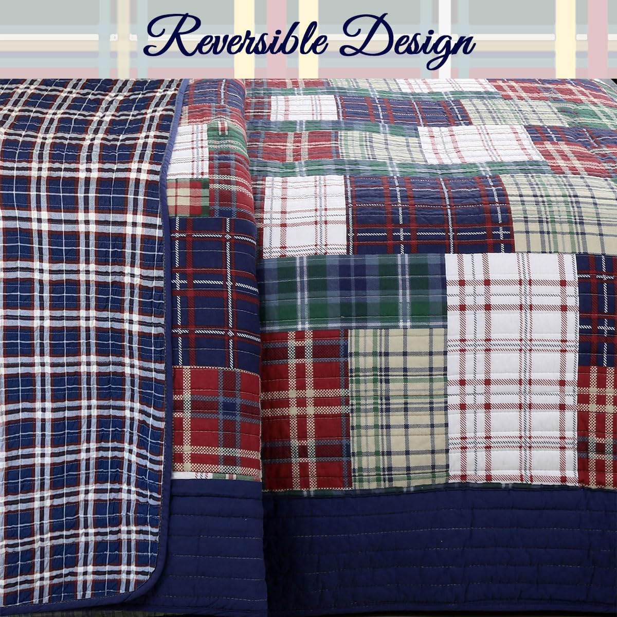 Cozy Line Nate Patchwork Quilt Set Twin 2 Piece 1