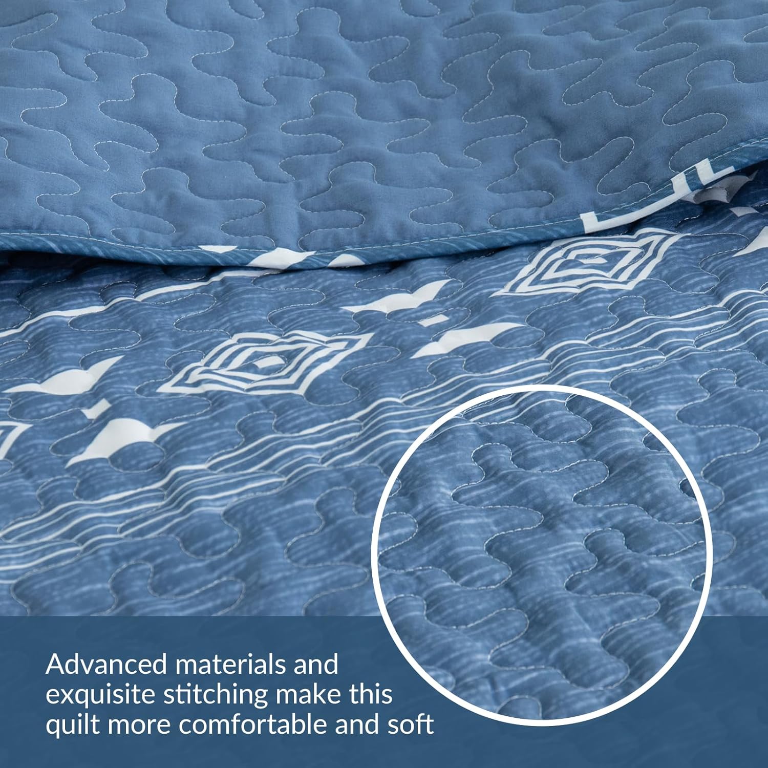 Whale Flotilla Reversible Quilt Set Queen Size