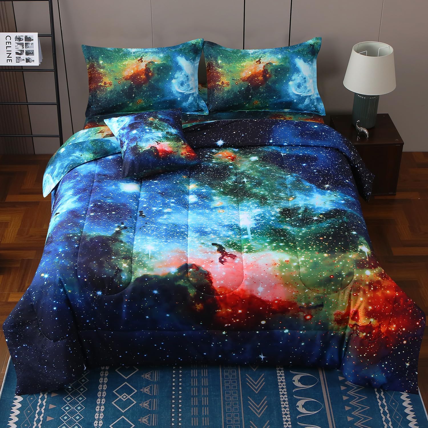JQinHome Galaxy Themed 6-Piece Bed in a Bag