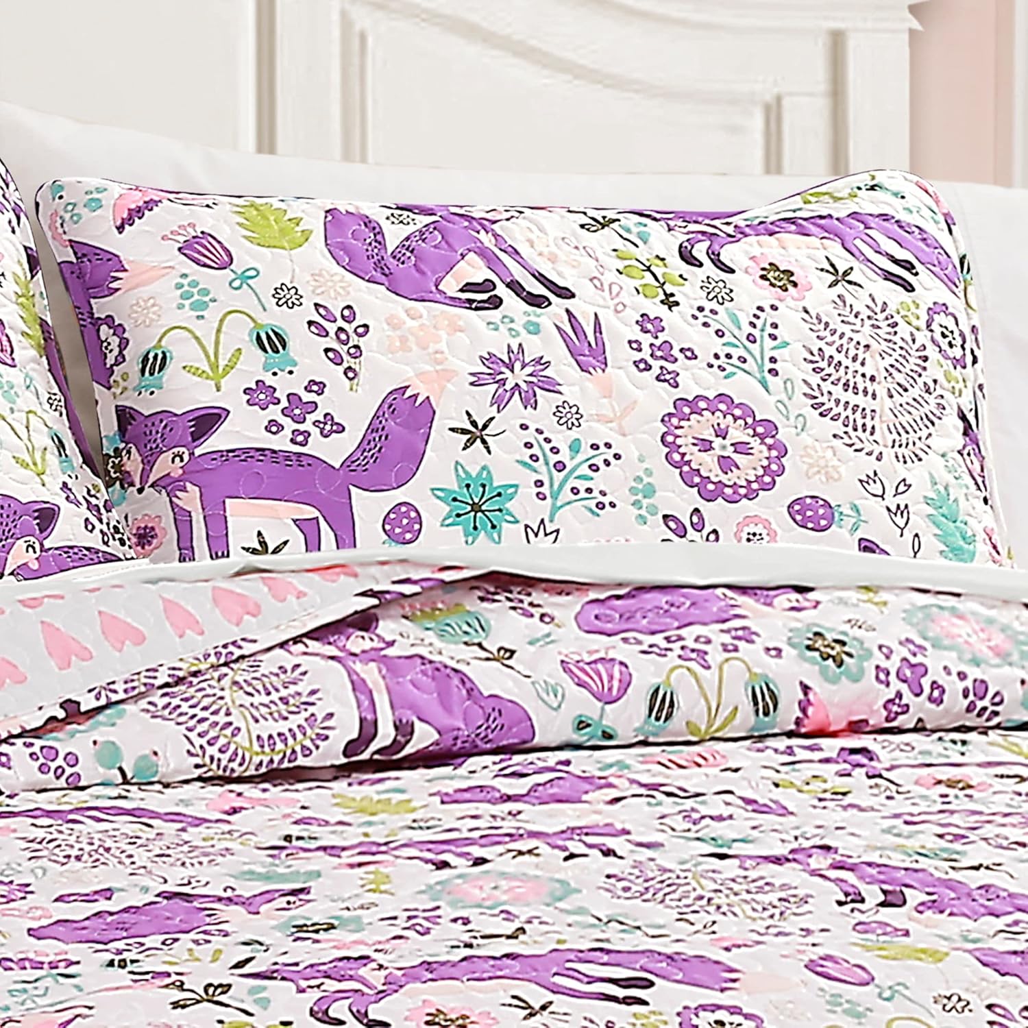 Lush Decor Pixie Fox Reversible Quilt Set - 3 Piece Twin