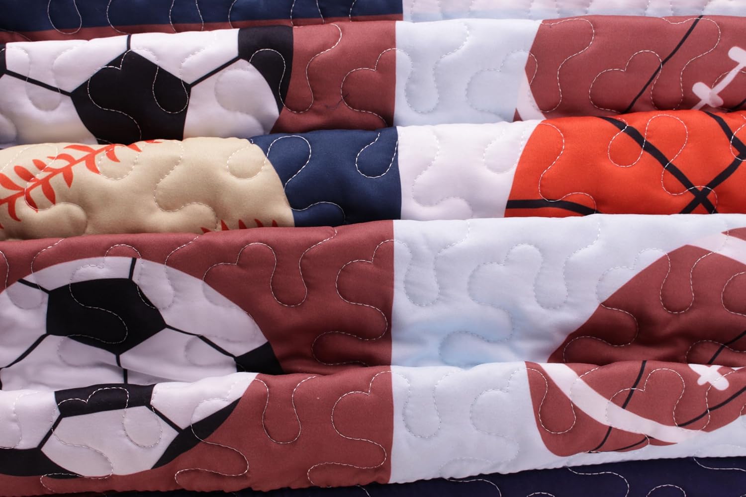 Golden Linens 3 Piece Full Size Quilt Set Kids Sports