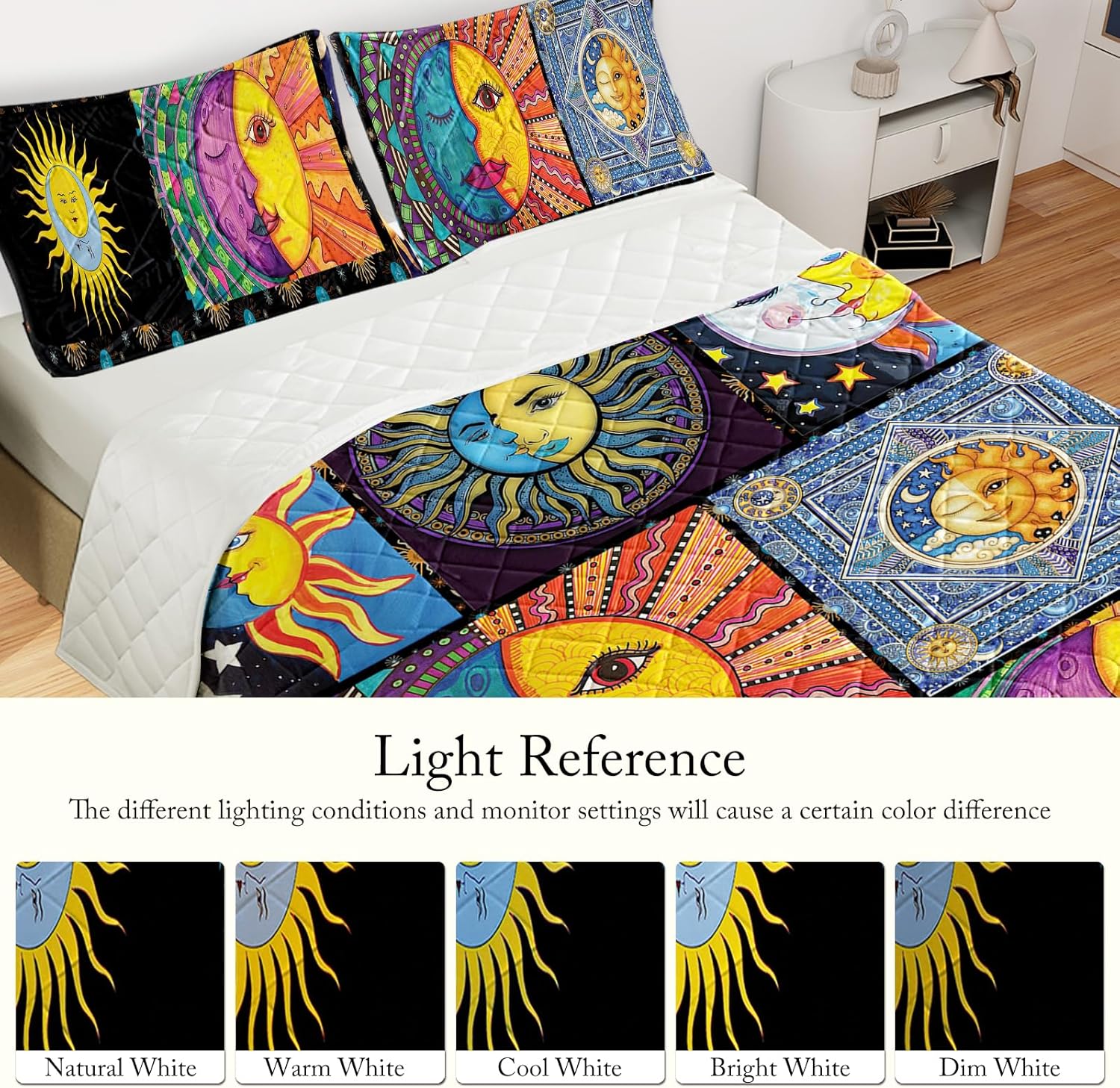 MASTERMARK Bohemian Sun Moon Pattern Quilt Set