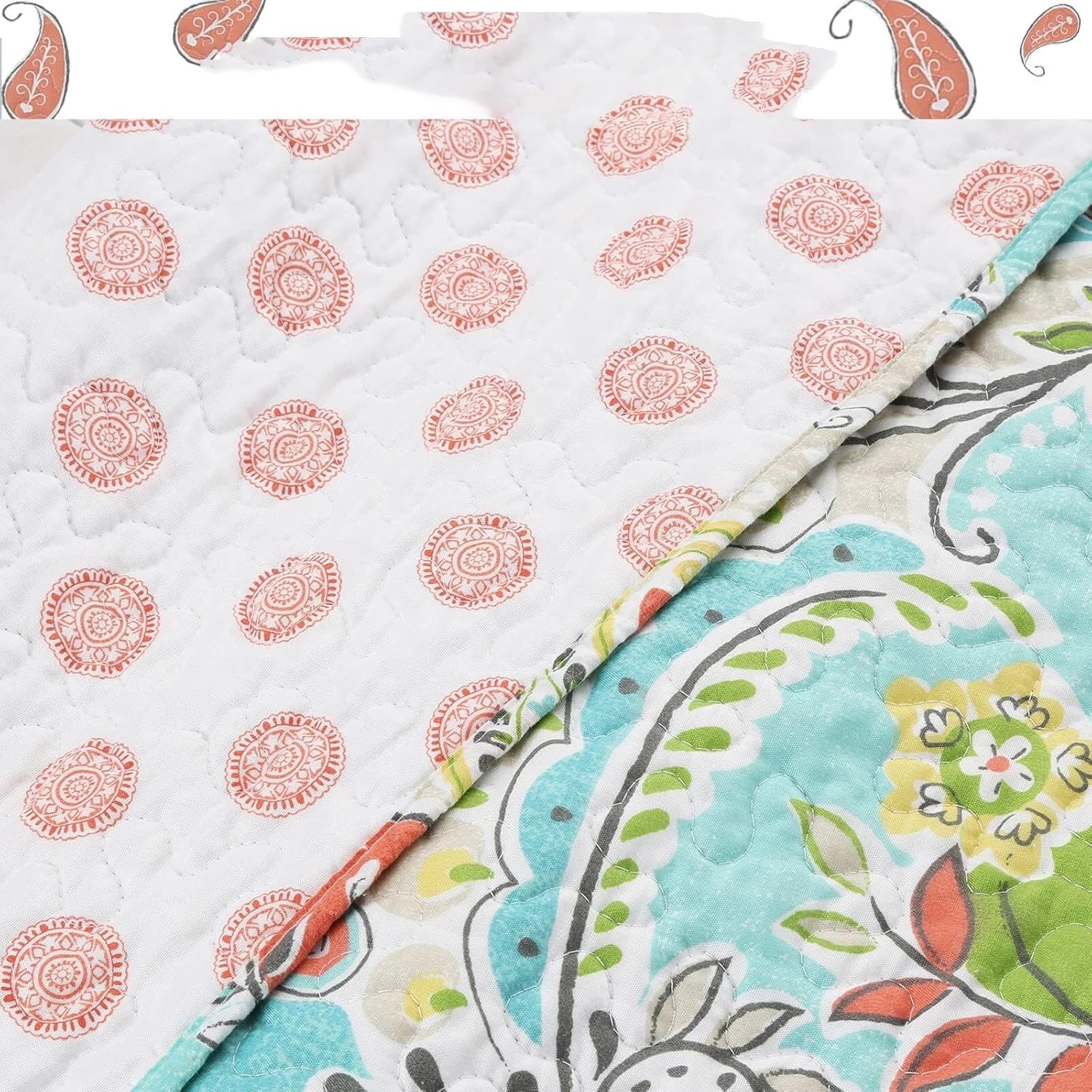 Taozhiyuan Azalea Floral Chintz Daybed Set 4 Piece Pink Garden