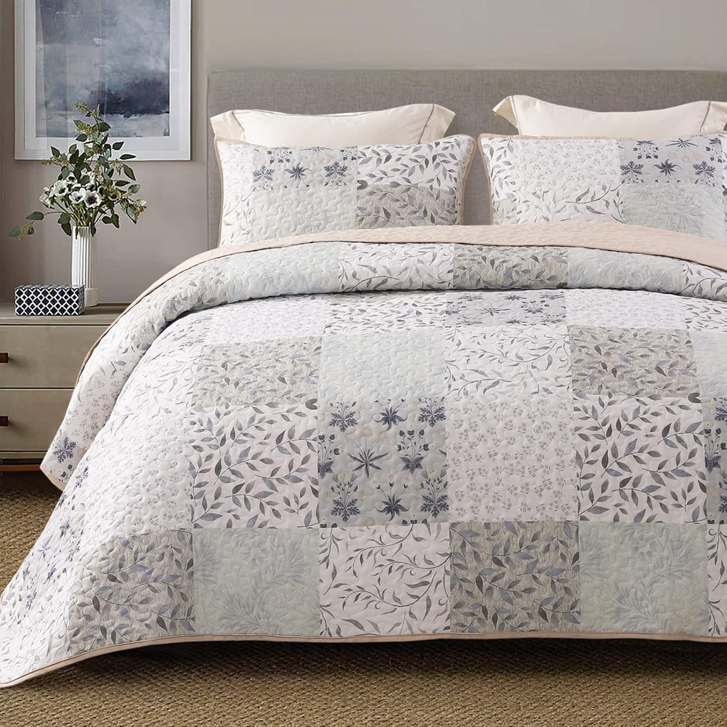 Exclusivo Mezcla Reversible Boho Quilt Set King Size