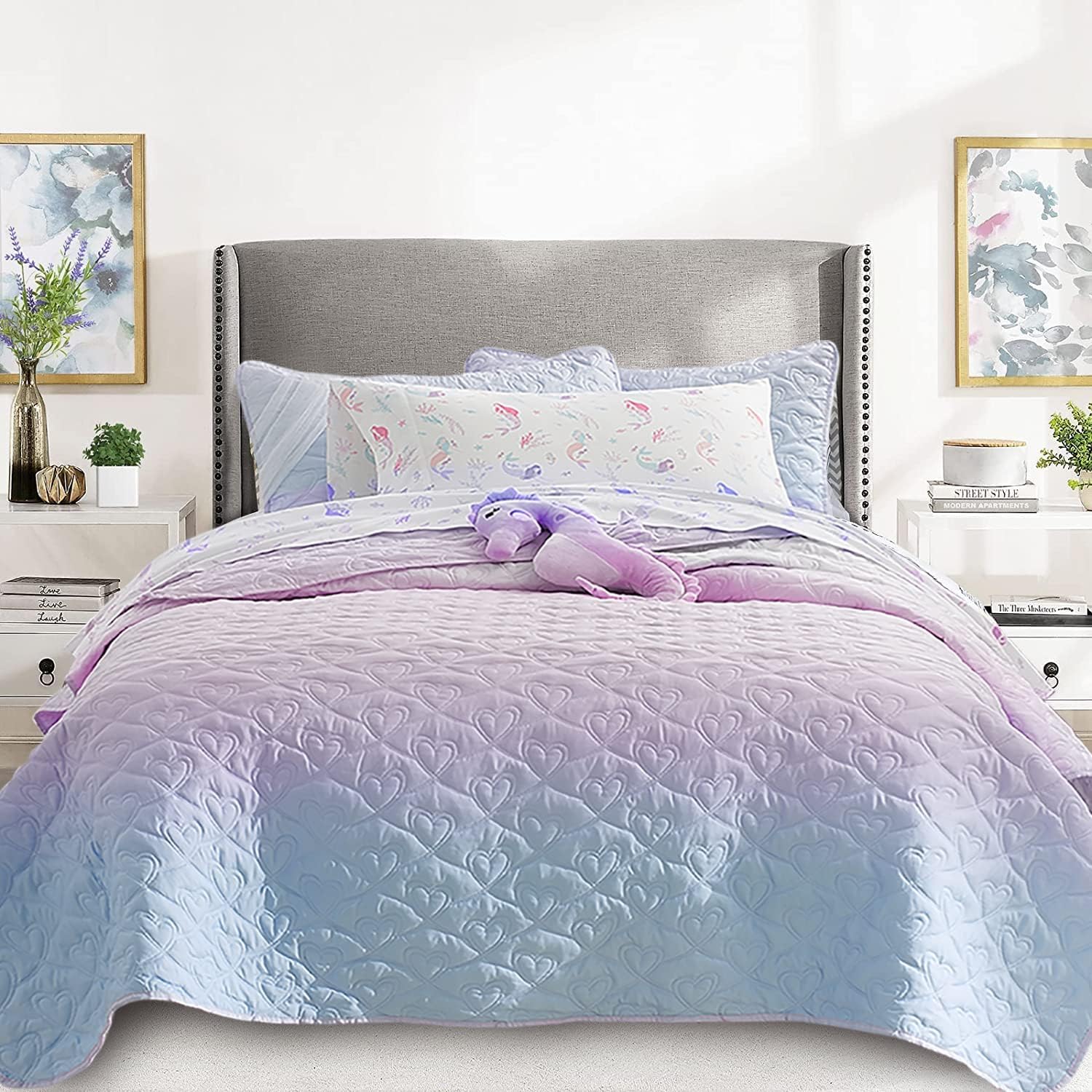 SCHNAUZER HOME Quilt Set Full Queen 3 Piece Bailey Pattern